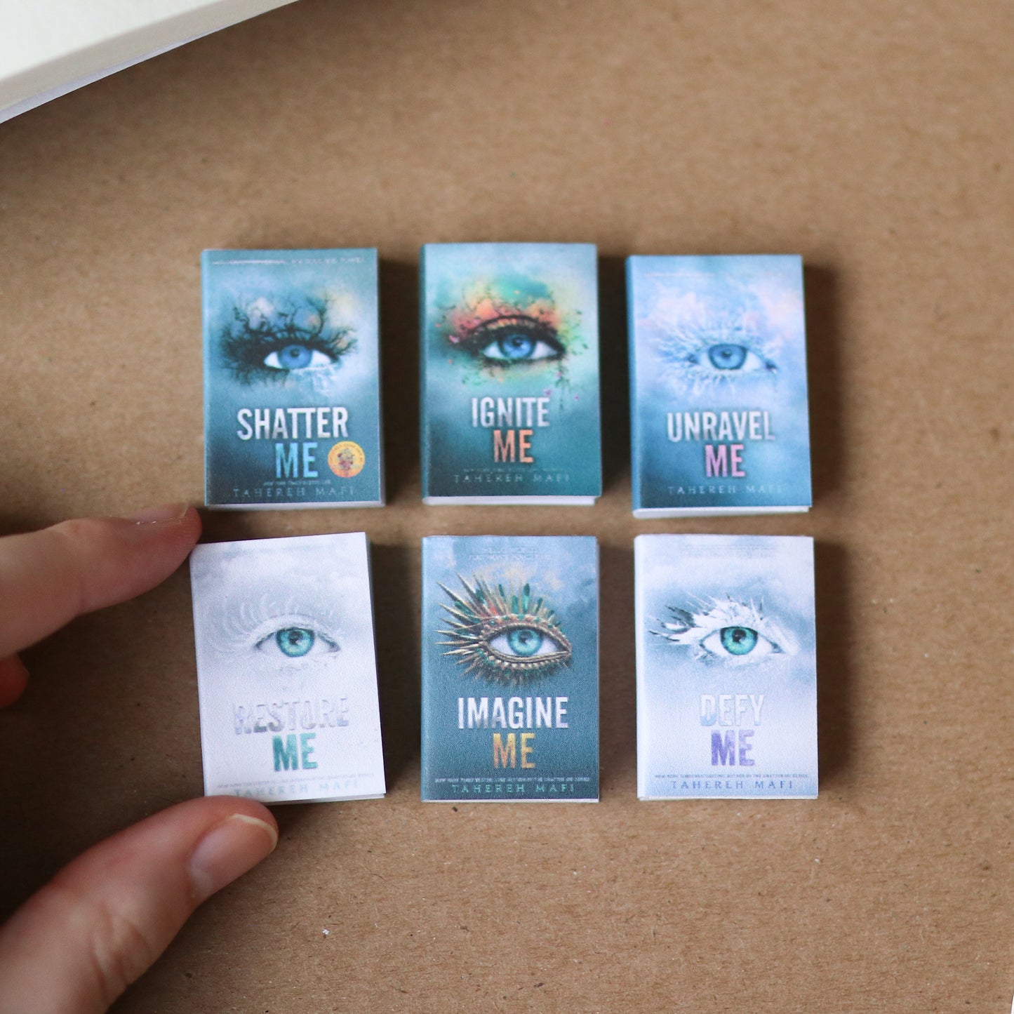 Handmade MINI Shatter Me Series Books (set of 6 mini books)