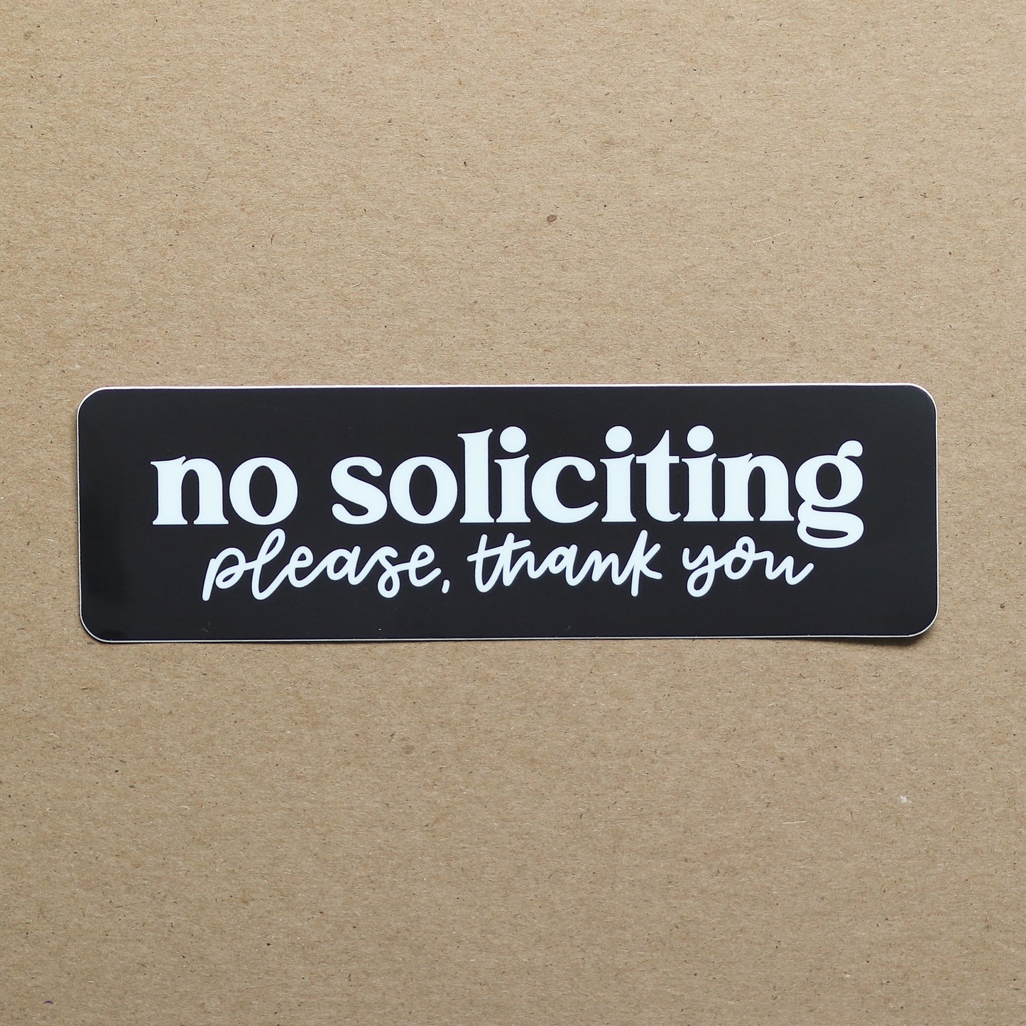 No Soliciting Sticker