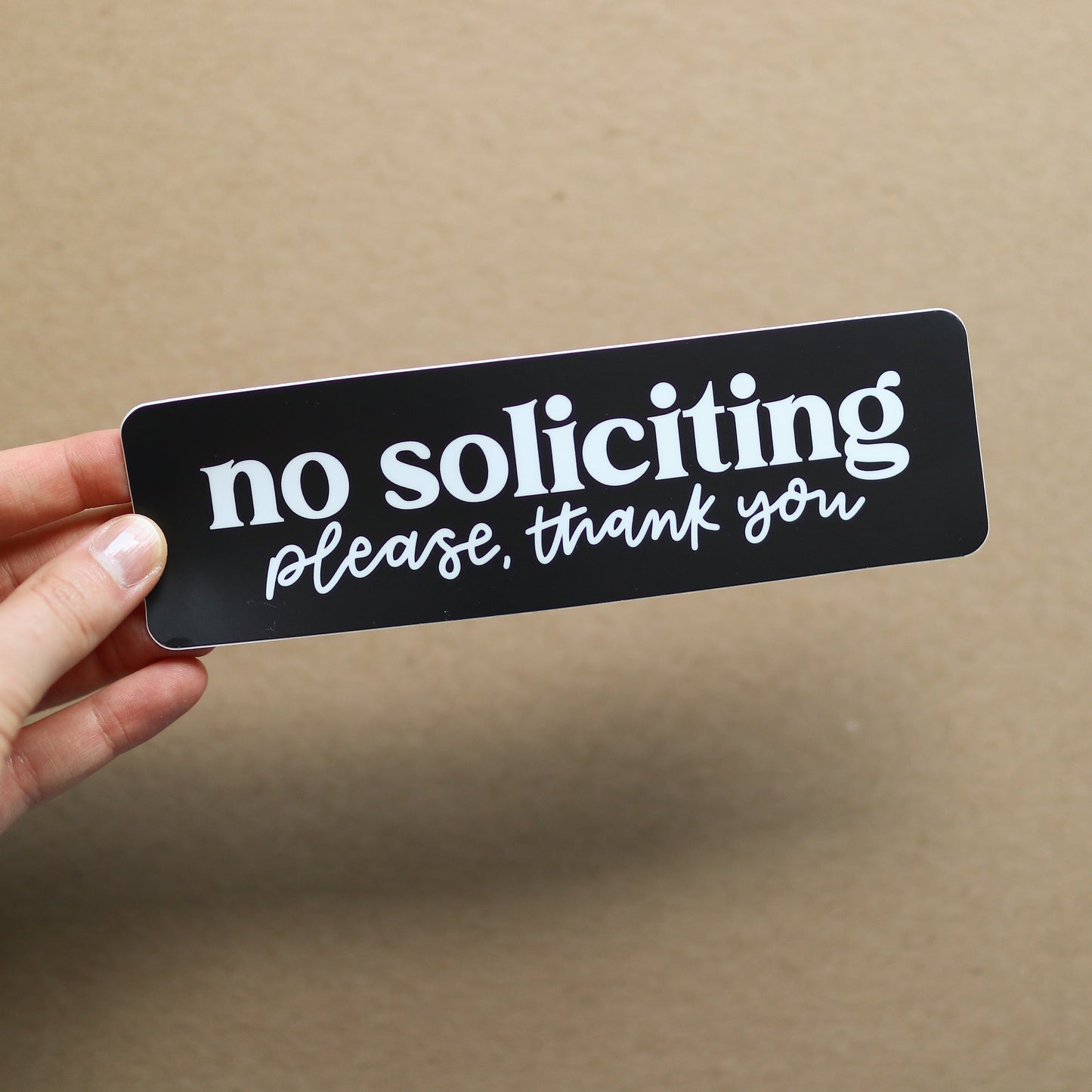 No Soliciting Sticker