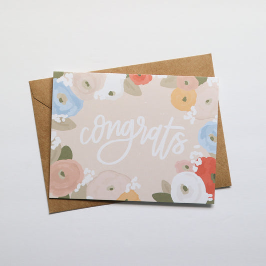 Congrats Flower Wedding / Engagment Card