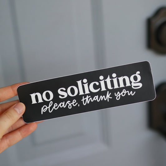 No Soliciting Sticker