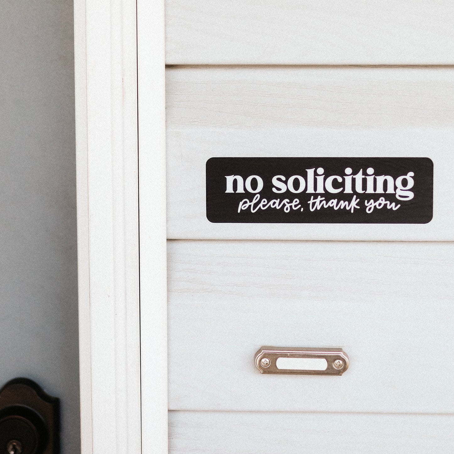 No Soliciting Sticker