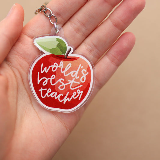 World's Best Teacher Acrylic Keychain