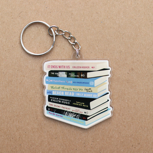 Book Stack Acrylic Keychain