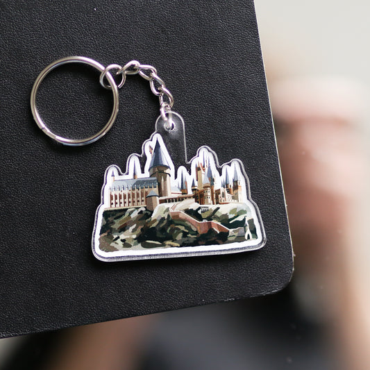 HP Castle Acrylic Keychain