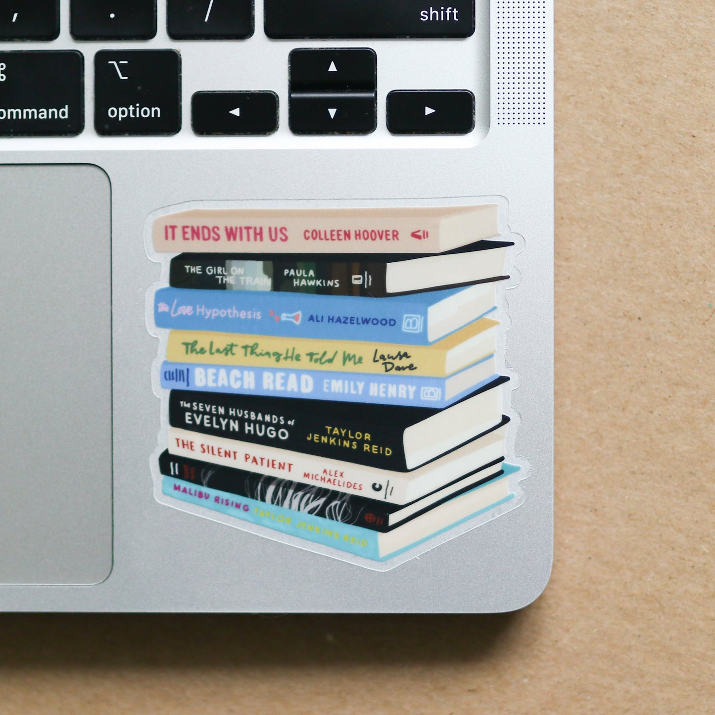 Book Stack Clear Sticker