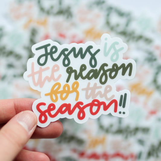 Jesus is the Reason for the Season Clear Sticker