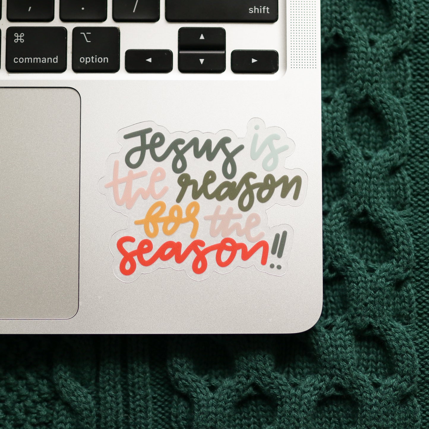 Jesus is the Reason for the Season Clear Sticker