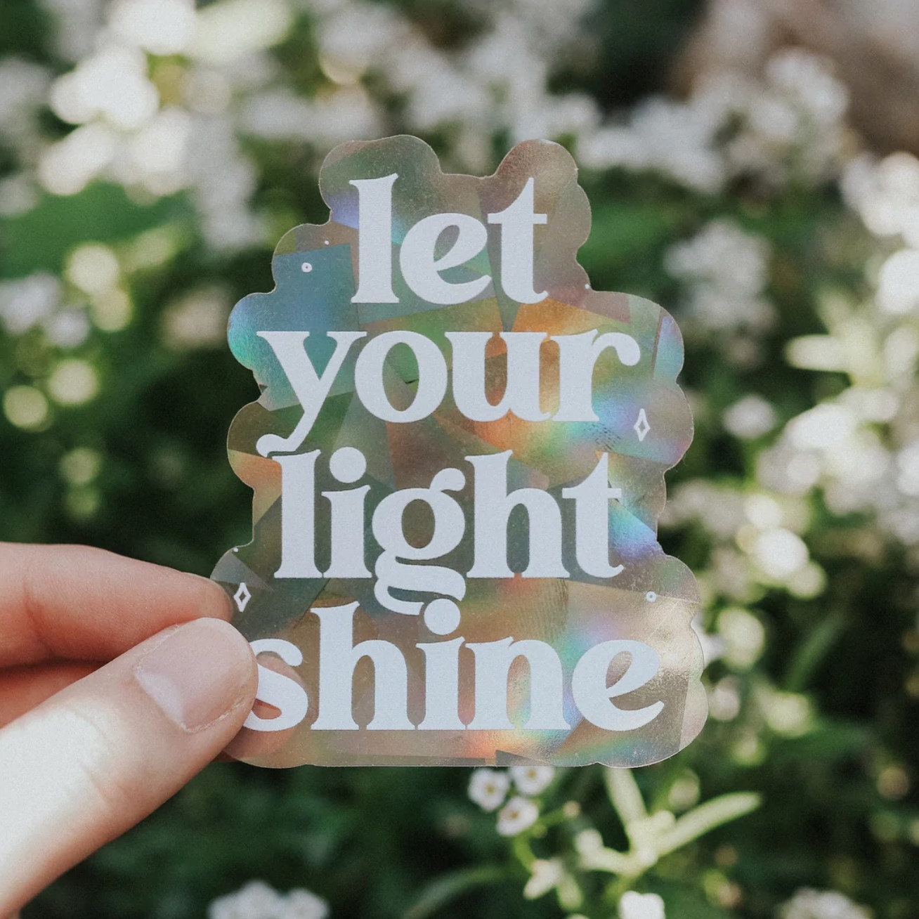 Let your Light Shine Suncatcher Sticker | Rainbow Making Prismatic Suncatcher Window Decals