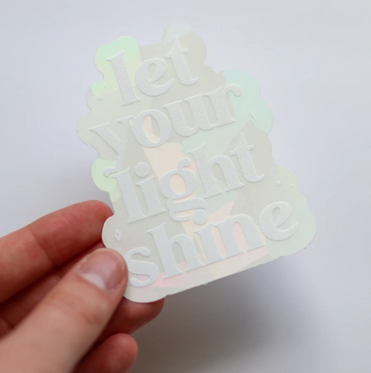 Let your Light Shine Suncatcher Sticker | Rainbow Making Prismatic Suncatcher Window Decals