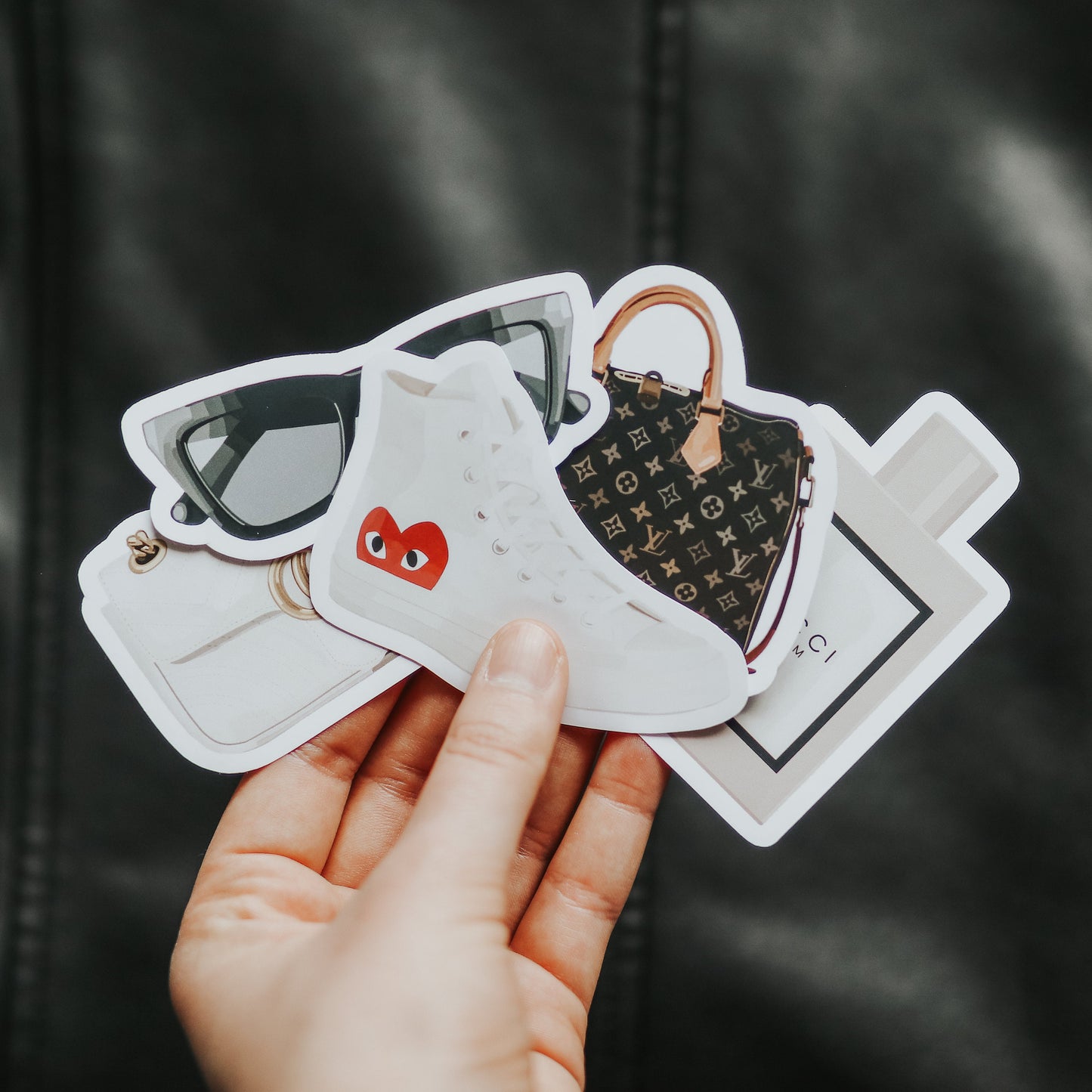 Designer Fashion Sticker Pack (Includes 5 stickers) | gift idea Laptop Decal, Notebook, Trendy Stickers