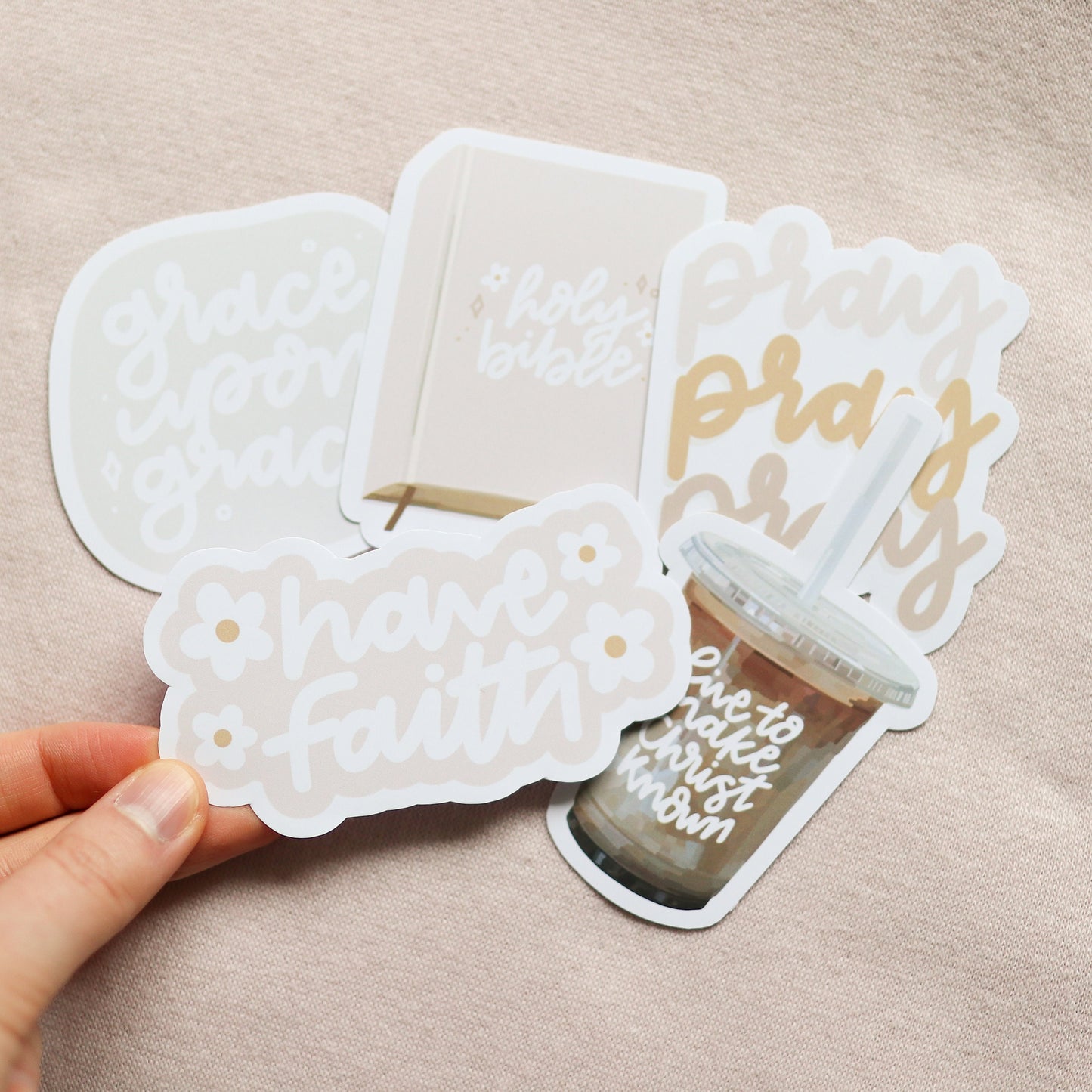 Christian Bible Sticker Pack (Includes 5 stickers) | Laptop Decal, Notebook, Trendy Stickers