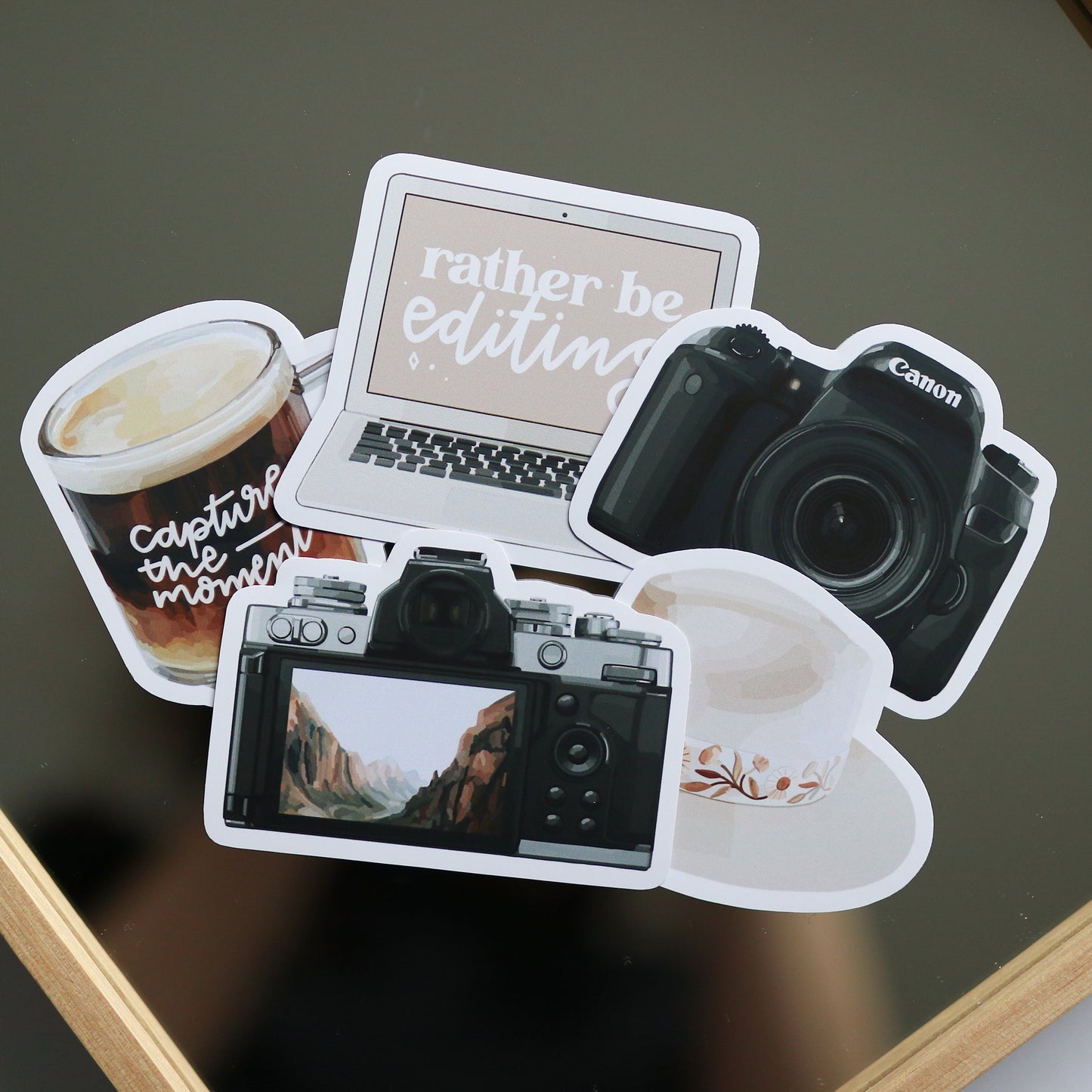 Photographer Sticker Pack (Includes 5 stickers) | Laptop Decal, Notebook, Trendy Stickers