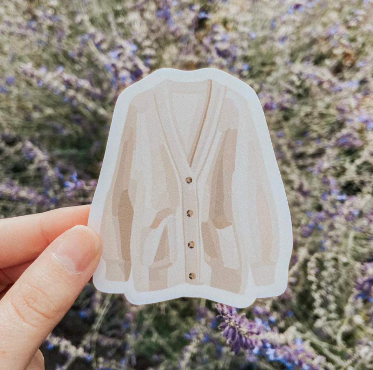 White Cardigan Sweater Sticker | Cute sticker, trendy, clothes, aesthetic