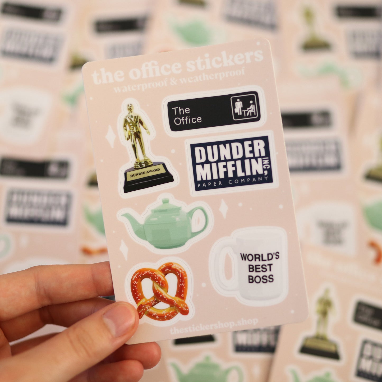 Mini office Stickers | waterproof, Aesthetic Small Stickers Dwight, Pam Jim pretzel day Michael, gift idea, sticker sheet, cute, trendy