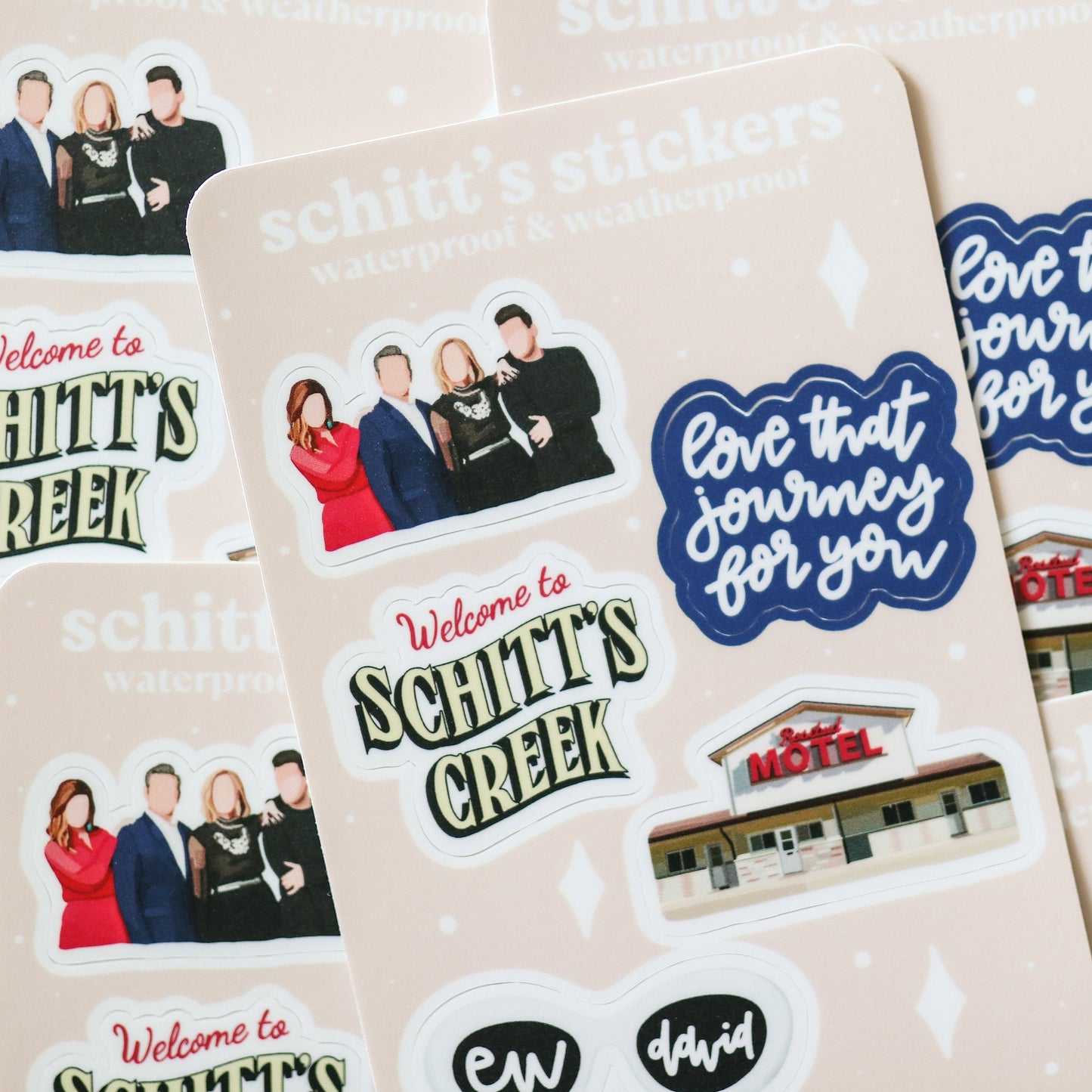 Mini TV Show Stickers | Waterproof, gift idea, sticker sheet, stickersheet, cute, trendy, mini water bottle stickers