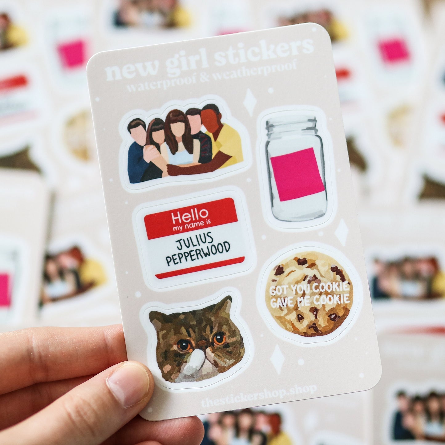 Mini Tv Show Stickers | gift idea New, Jess, Nick, Winston, Tv show, sitcom, girl