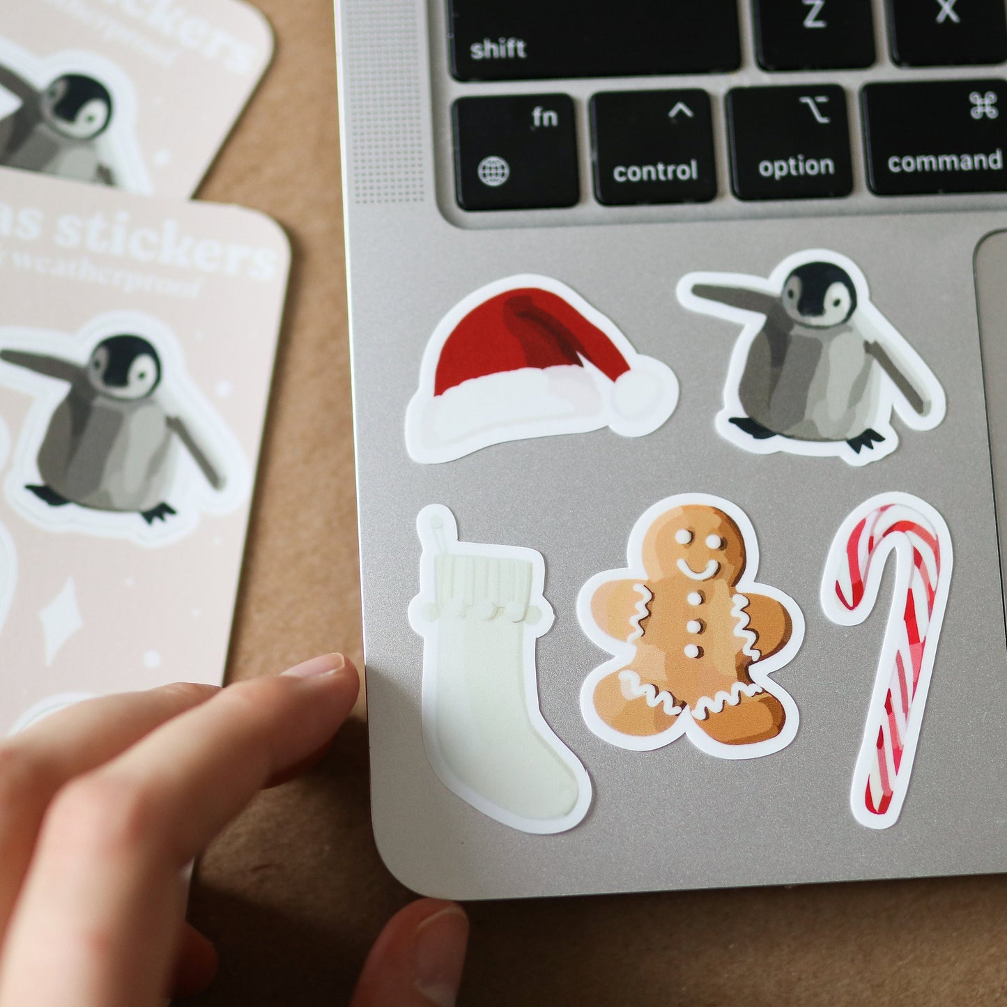 Mini Christmas Stickers | Waterproof, gift sticker sheet stickersheet cute trendy mini water bottle stickers, xmas, santa gingerbread