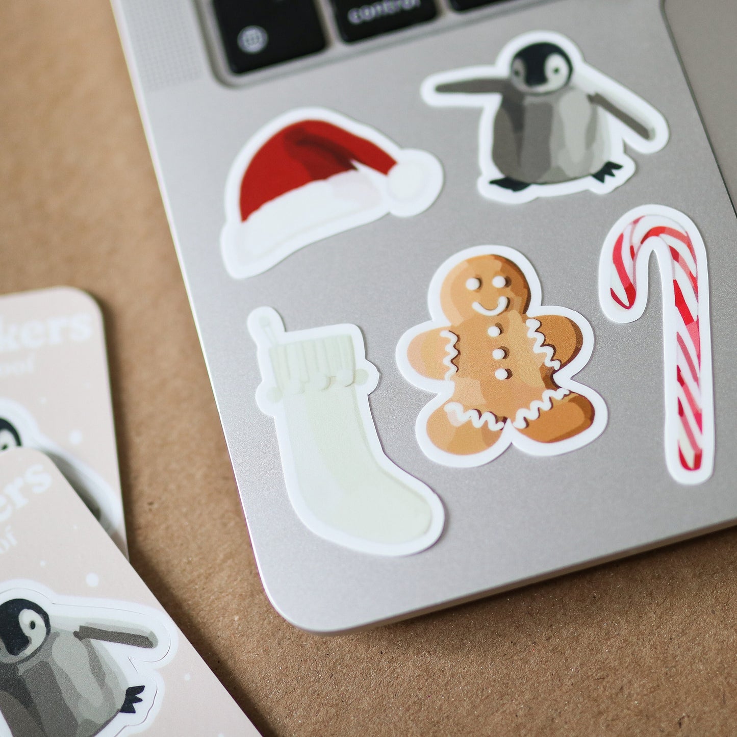 Mini Christmas Stickers | Waterproof, gift sticker sheet stickersheet cute trendy mini water bottle stickers, xmas, santa gingerbread