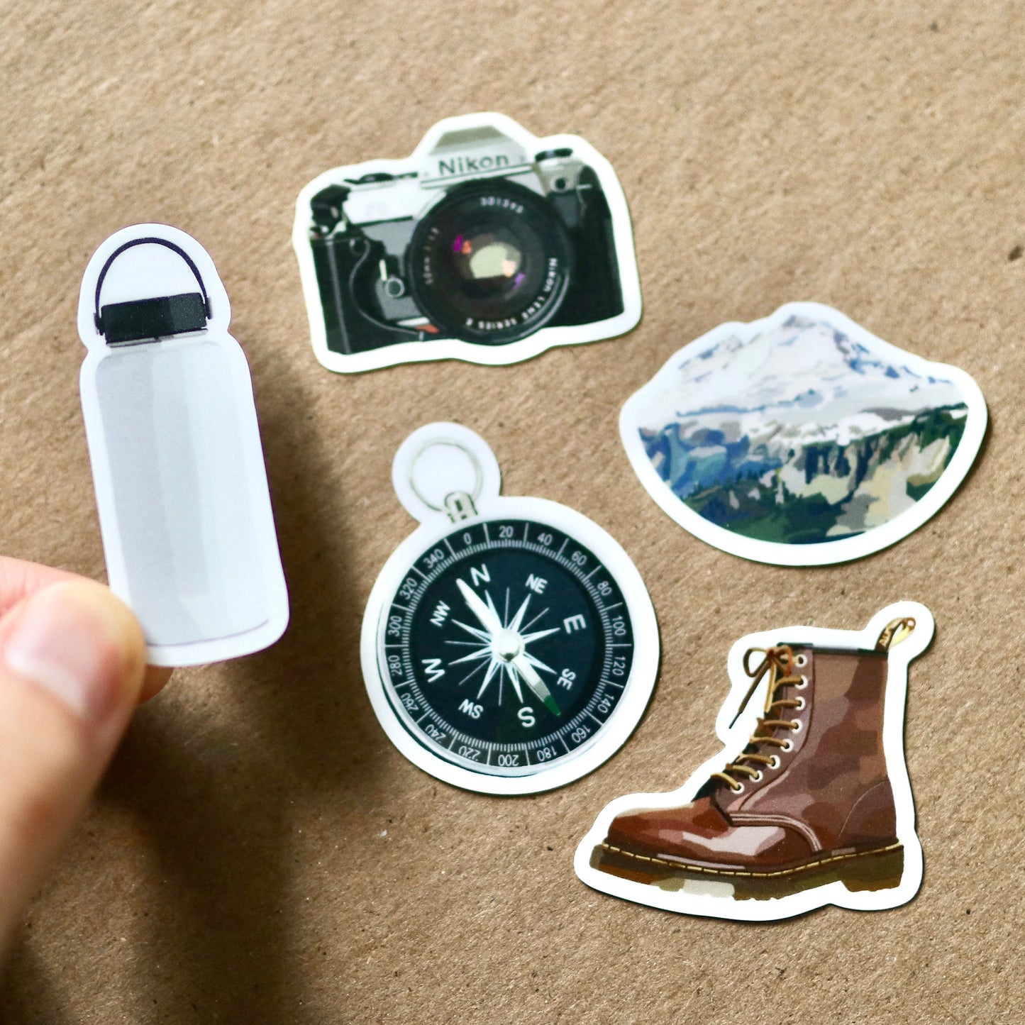 Mini Hiking Stickers | gift idea, sticker sheet, stickersheet, cute, trendy, mini water bottle stickers, waterproof durable, outdoors