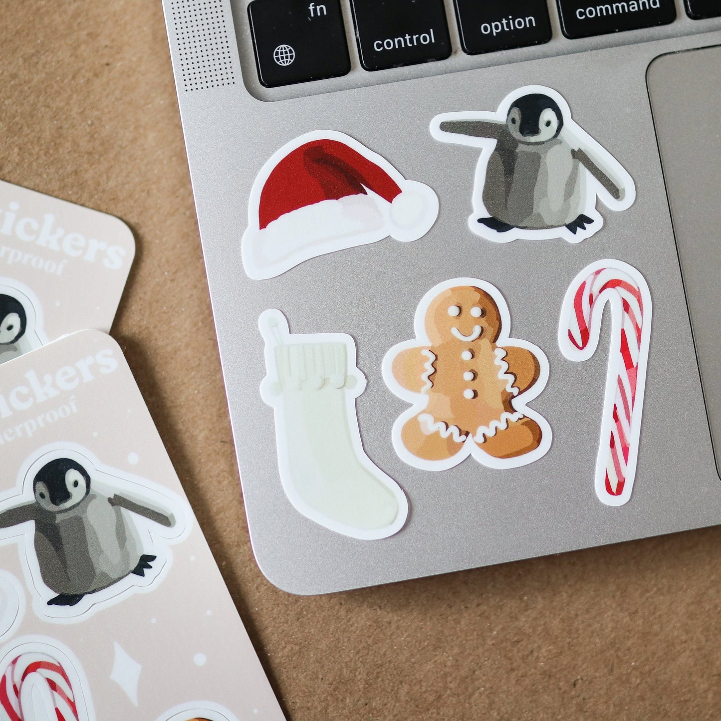 Mini Christmas Stickers | Waterproof, gift sticker sheet stickersheet cute trendy mini water bottle stickers, xmas, santa gingerbread