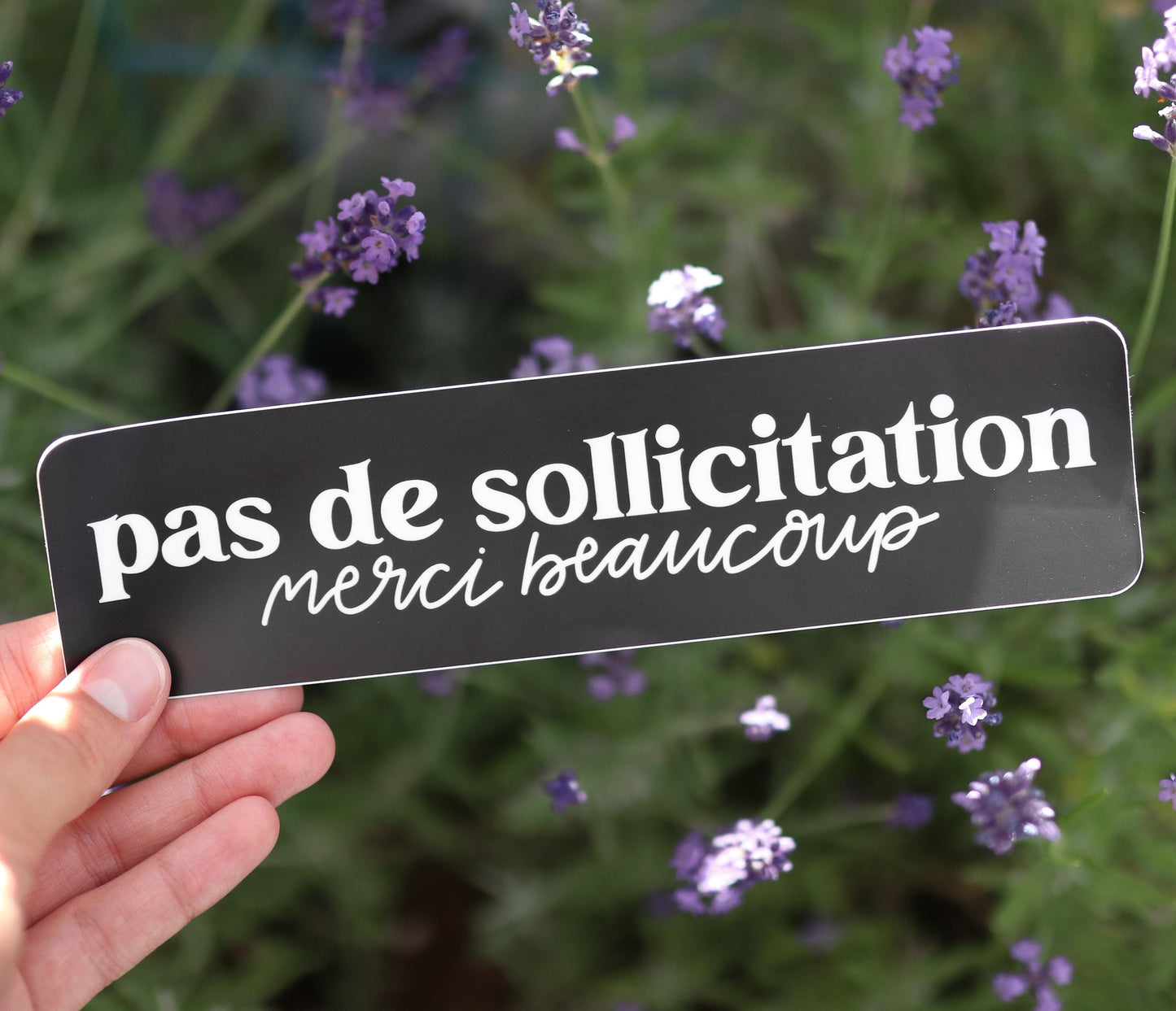 Pas De Sollicitation Sticker / Magnet |french autocollant mignon tendance et esthétique résistant aux intempéries aucun signe d’autocollant