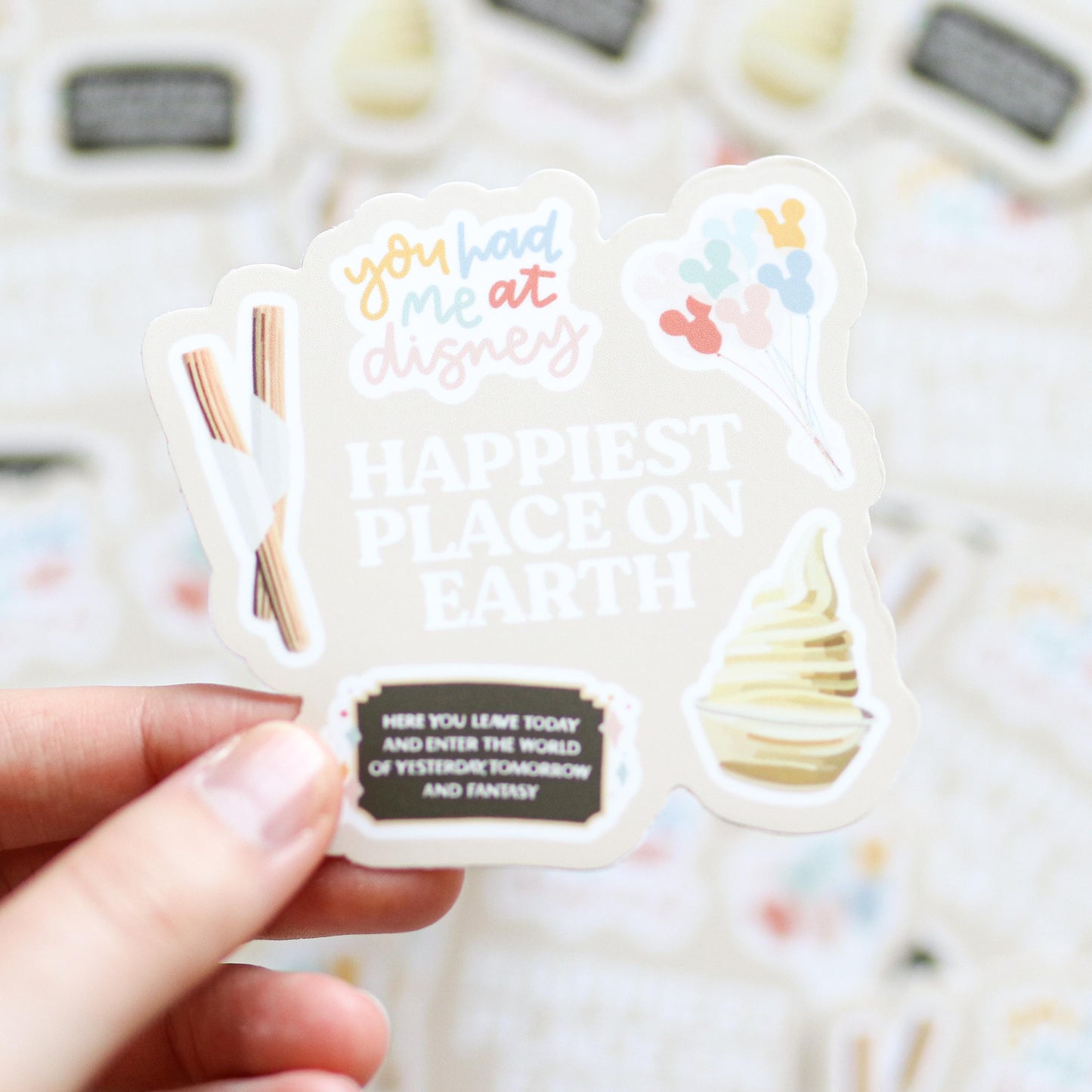 Fantasy Themepark Waterproof Durable Sticker | gift laptop decal waterbottle Waterproof, aesthetic, gift idea, magical, disney inspired