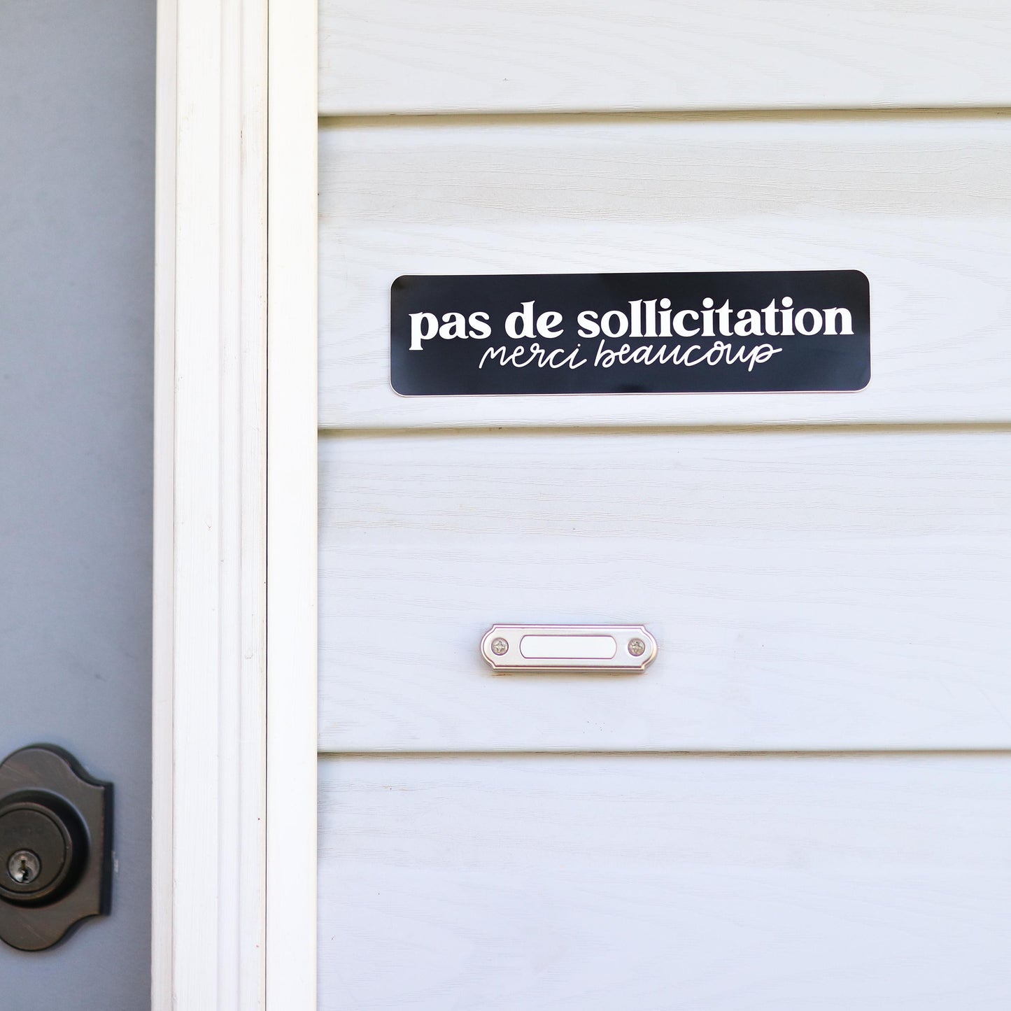 Pas De Sollicitation Sticker / Magnet |french autocollant mignon tendance et esthétique résistant aux intempéries aucun signe d’autocollant