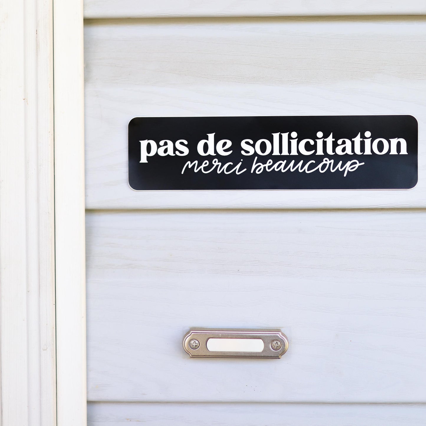 Pas De Sollicitation Sticker / Magnet |french autocollant mignon tendance et esthétique résistant aux intempéries aucun signe d’autocollant