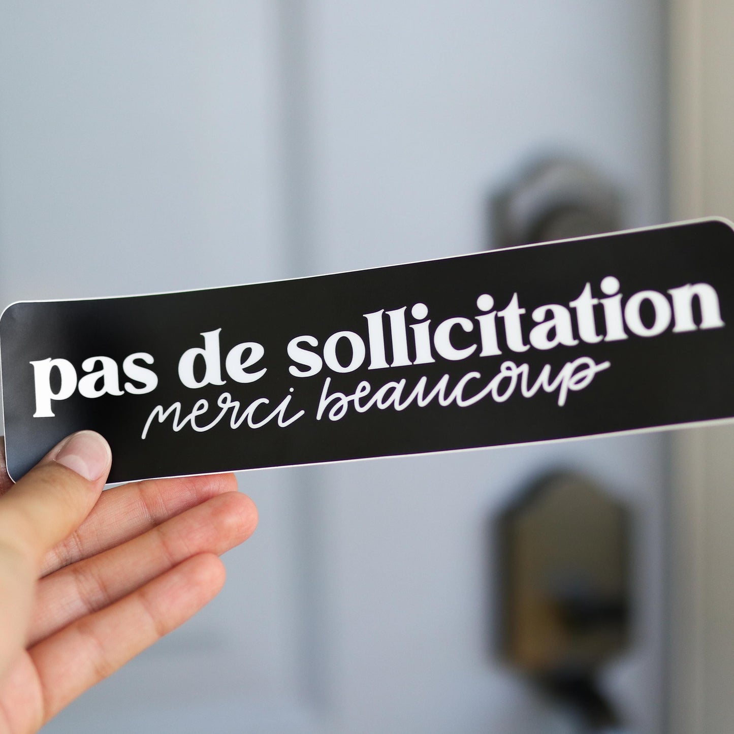 Pas De Sollicitation Sticker / Magnet |french autocollant mignon tendance et esthétique résistant aux intempéries aucun signe d’autocollant