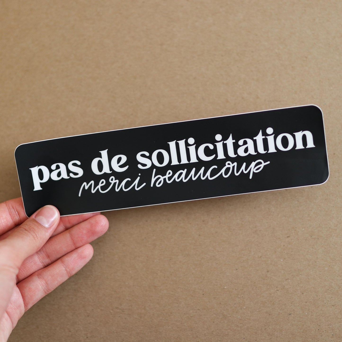Pas De Sollicitation Sticker / Magnet |french autocollant mignon tendance et esthétique résistant aux intempéries aucun signe d’autocollant