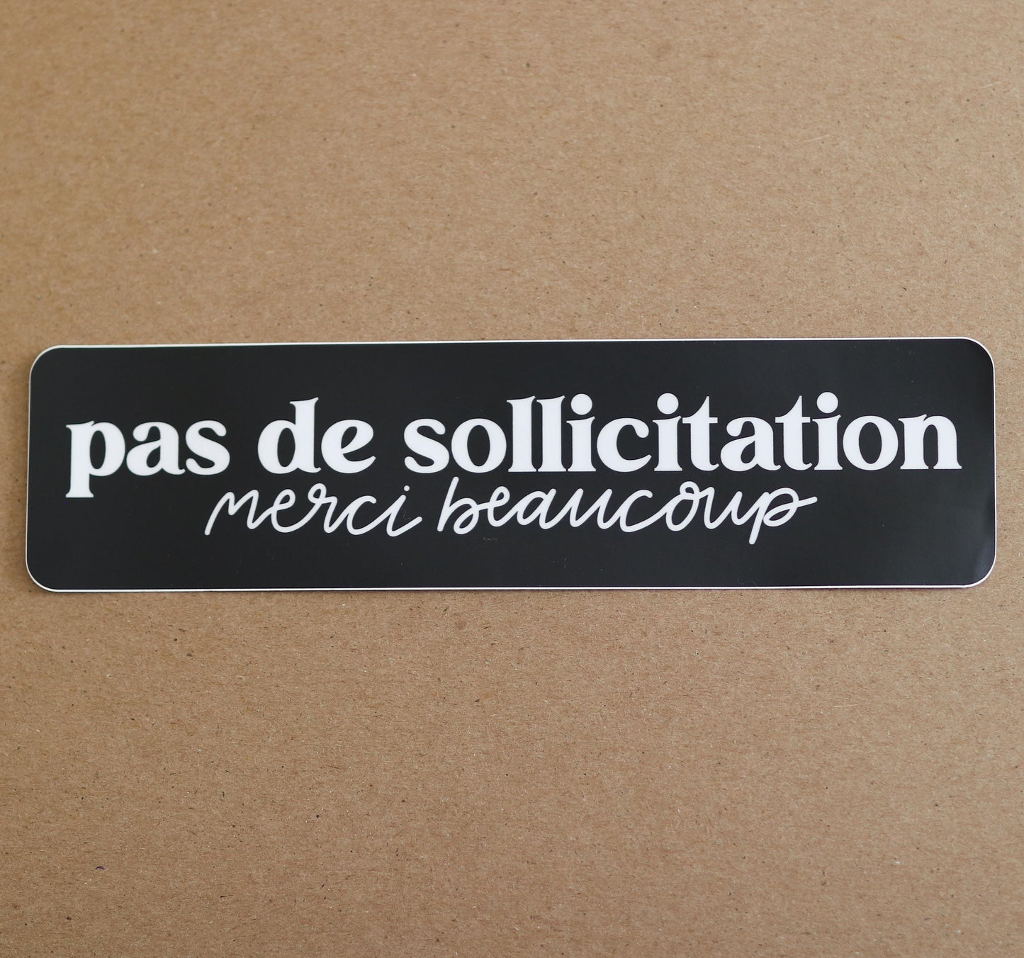 Pas De Sollicitation Sticker / Magnet |french autocollant mignon tendance et esthétique résistant aux intempéries aucun signe d’autocollant