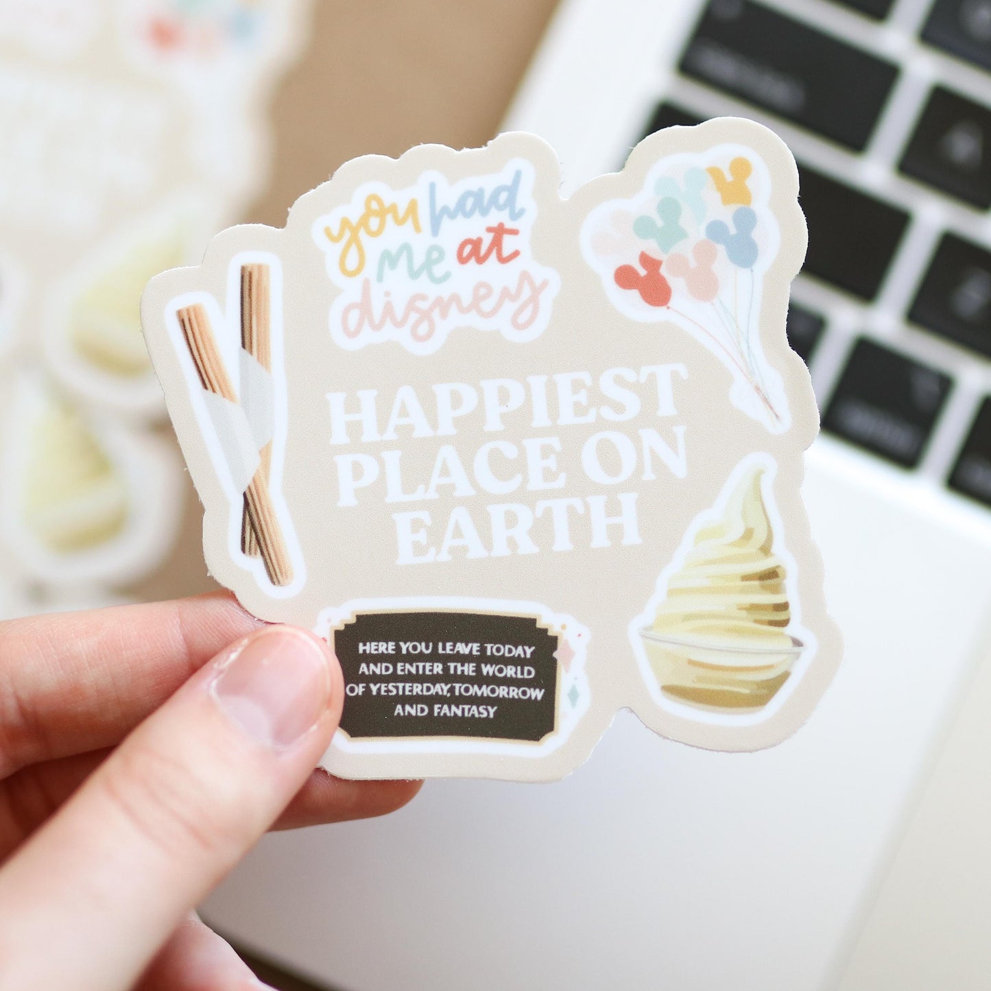 Fantasy Themepark Waterproof Durable Sticker | gift laptop decal waterbottle Waterproof, aesthetic, gift idea, magical, disney inspired