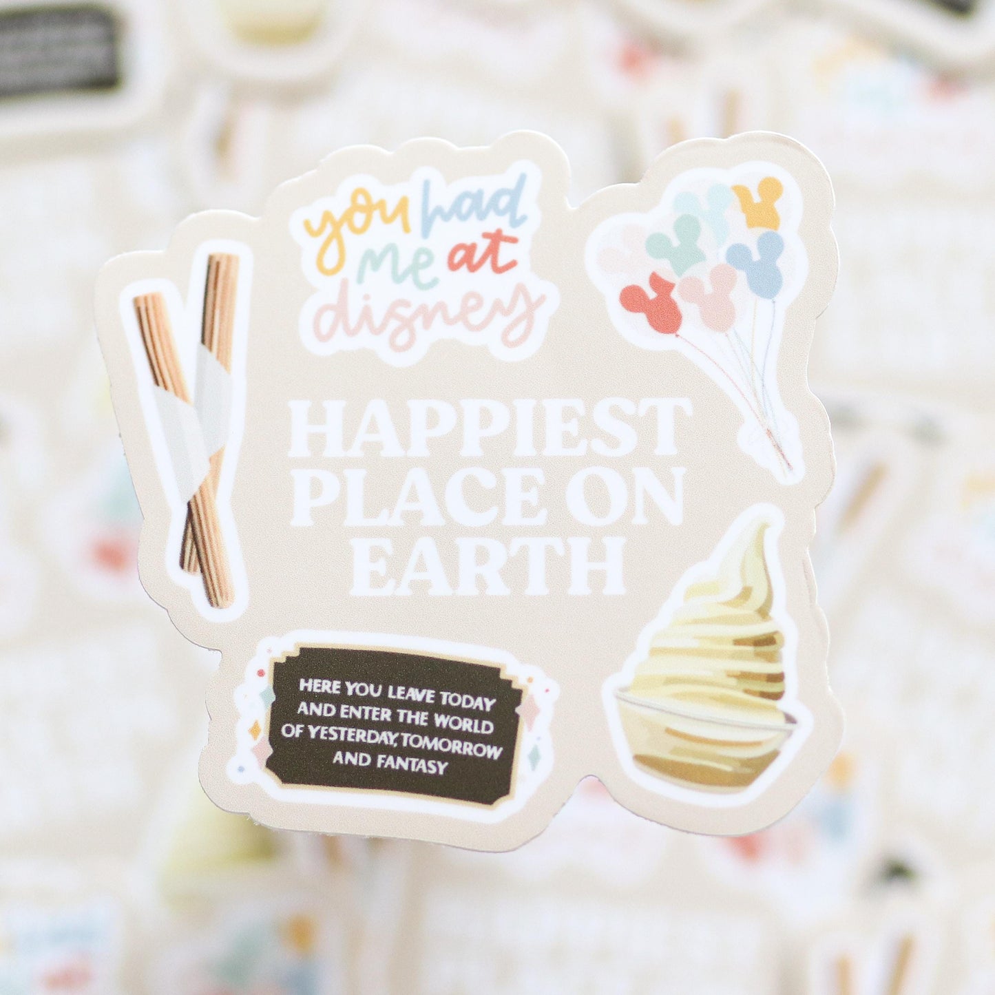 Fantasy Themepark Waterproof Durable Sticker | gift laptop decal waterbottle Waterproof, aesthetic, gift idea, magical, disney inspired