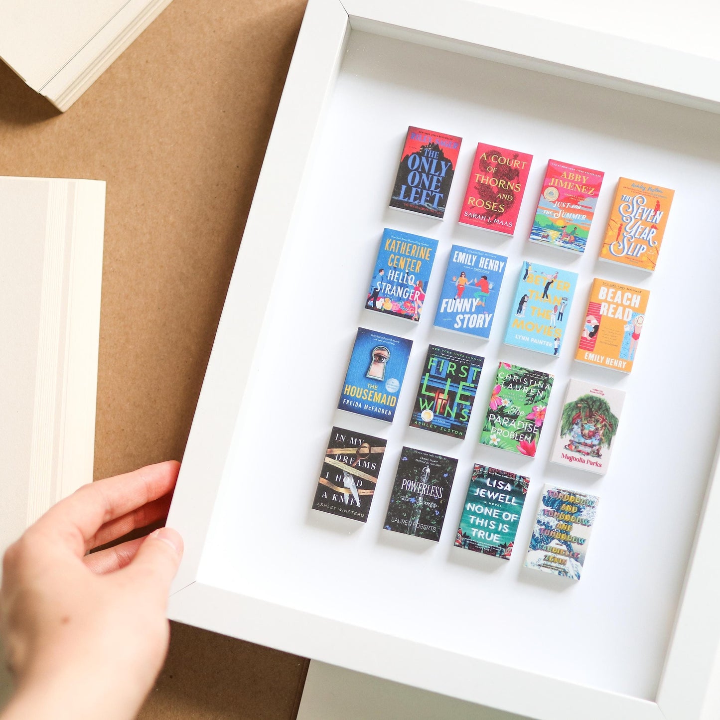 CUSTOM Handmade Mini Book Framed 3D Art Piece