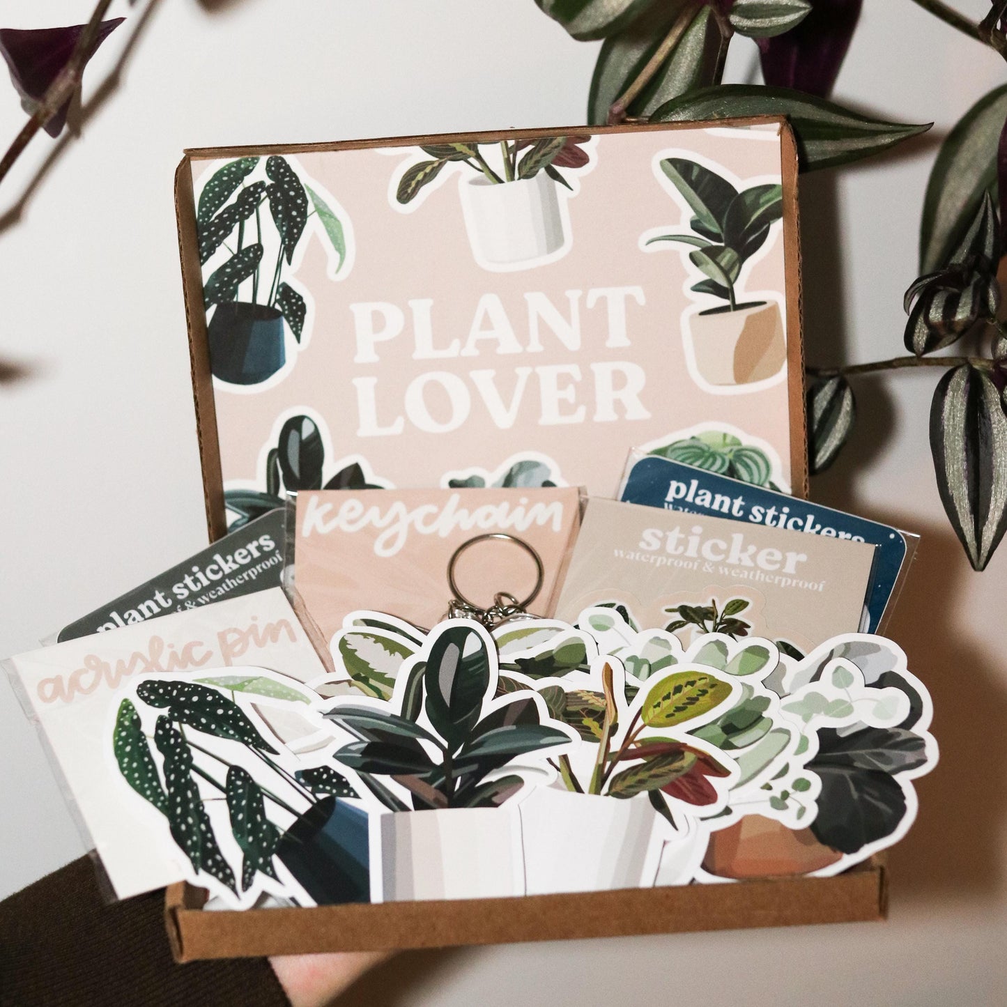 Aesthetic Plant Waterproof Sticker | gift idea Clear laptop decal planner water bottle Waterproof Hydro flask plant lover plant mom leaf