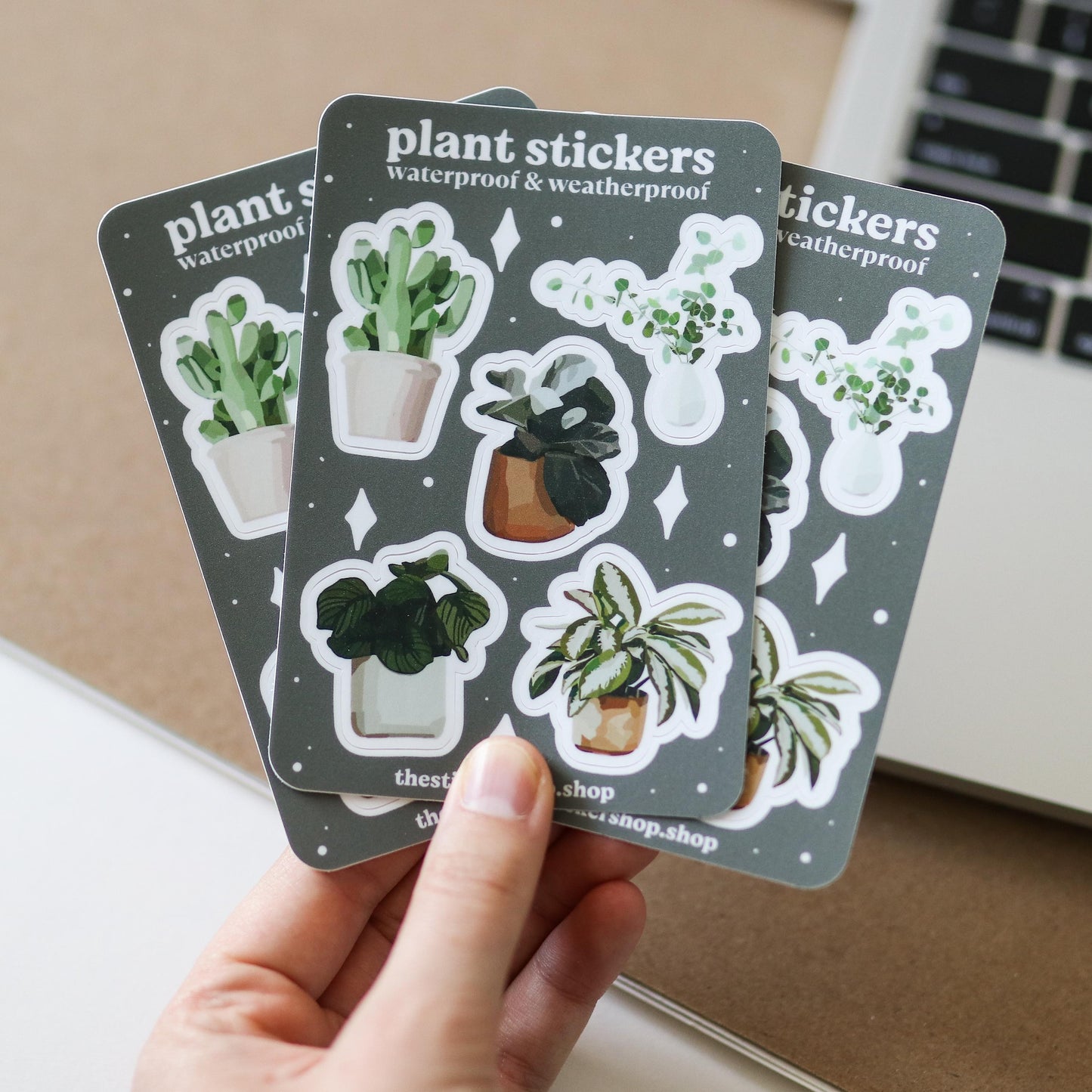 Aesthetic Plant Waterproof Sticker | gift idea Clear laptop decal planner water bottle Waterproof Hydro flask plant lover plant mom leaf