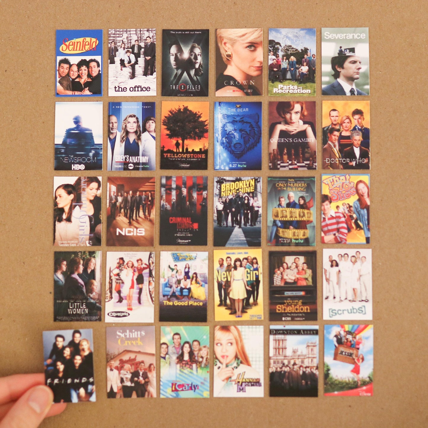 CUSTOM Mini TV Show / Movie Show Poster STICKERS | movie tracker, tiny stickers, customizable books, tv fan, choose your own