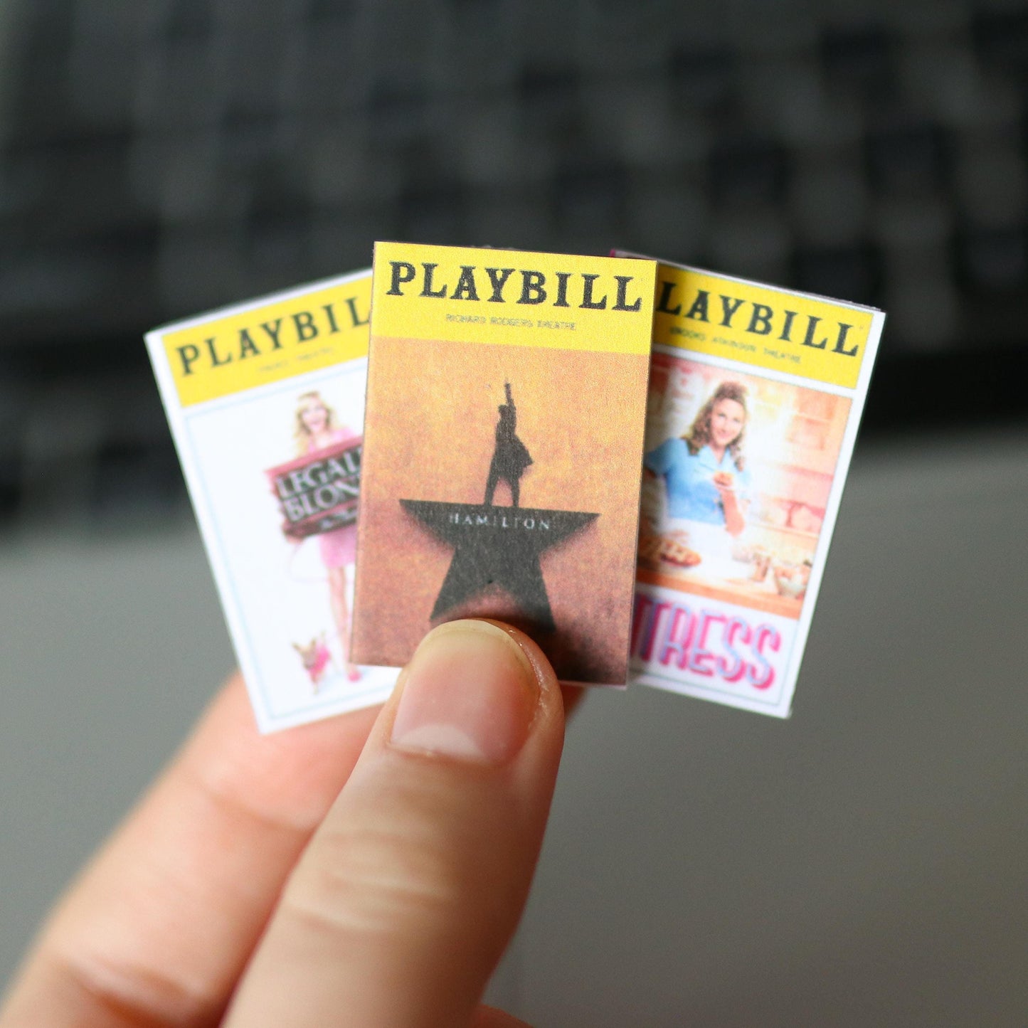 Handmade CUSTOM MINI Playbills | broadway, theatre, Miniature, tiny books, customizable, small dollhouse, choose your own,