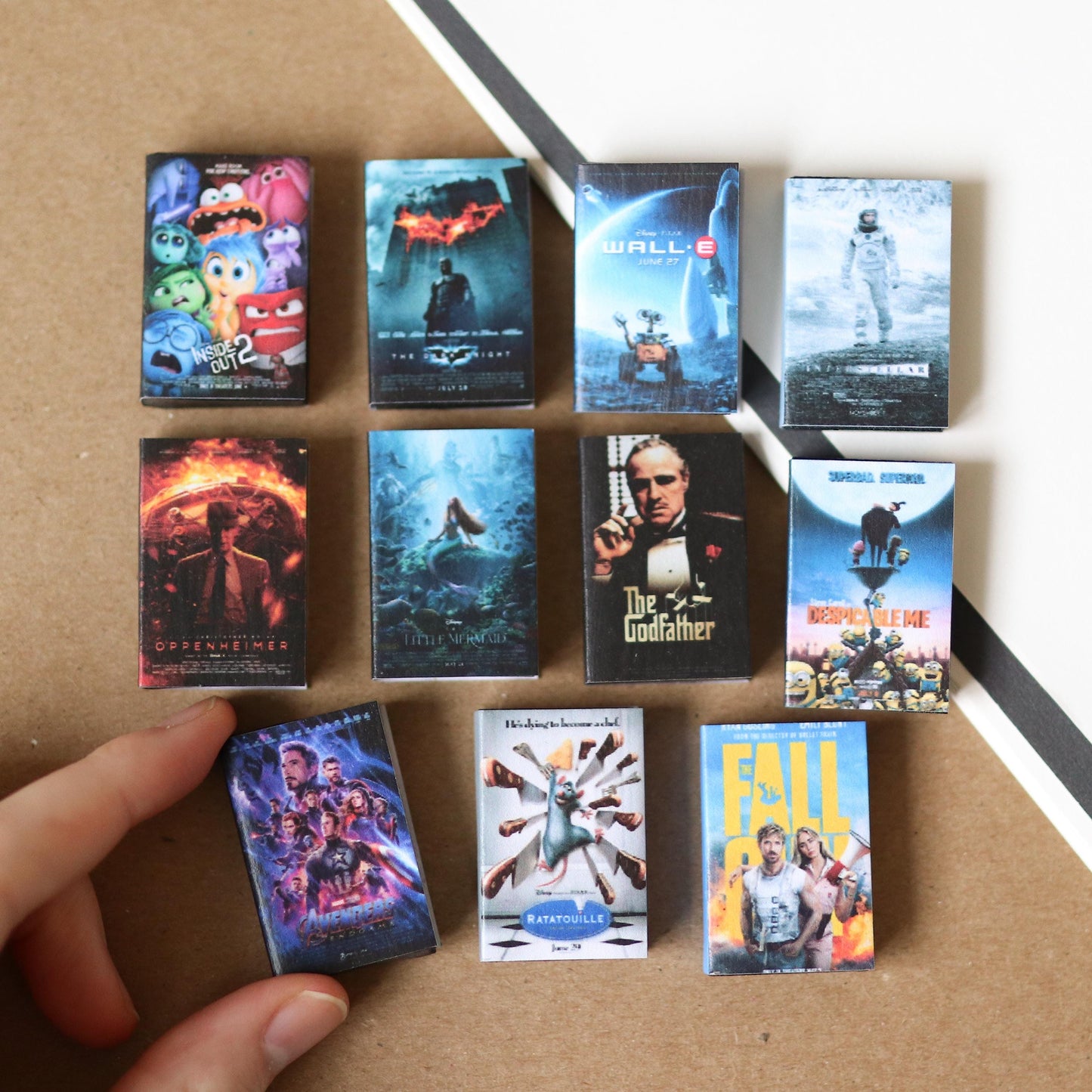 Handmade CUSTOM MINI Movie VHS DVDs | movie lover, theatre, Miniature, tiny dvds, customizable, small dollhouse, choose your own,