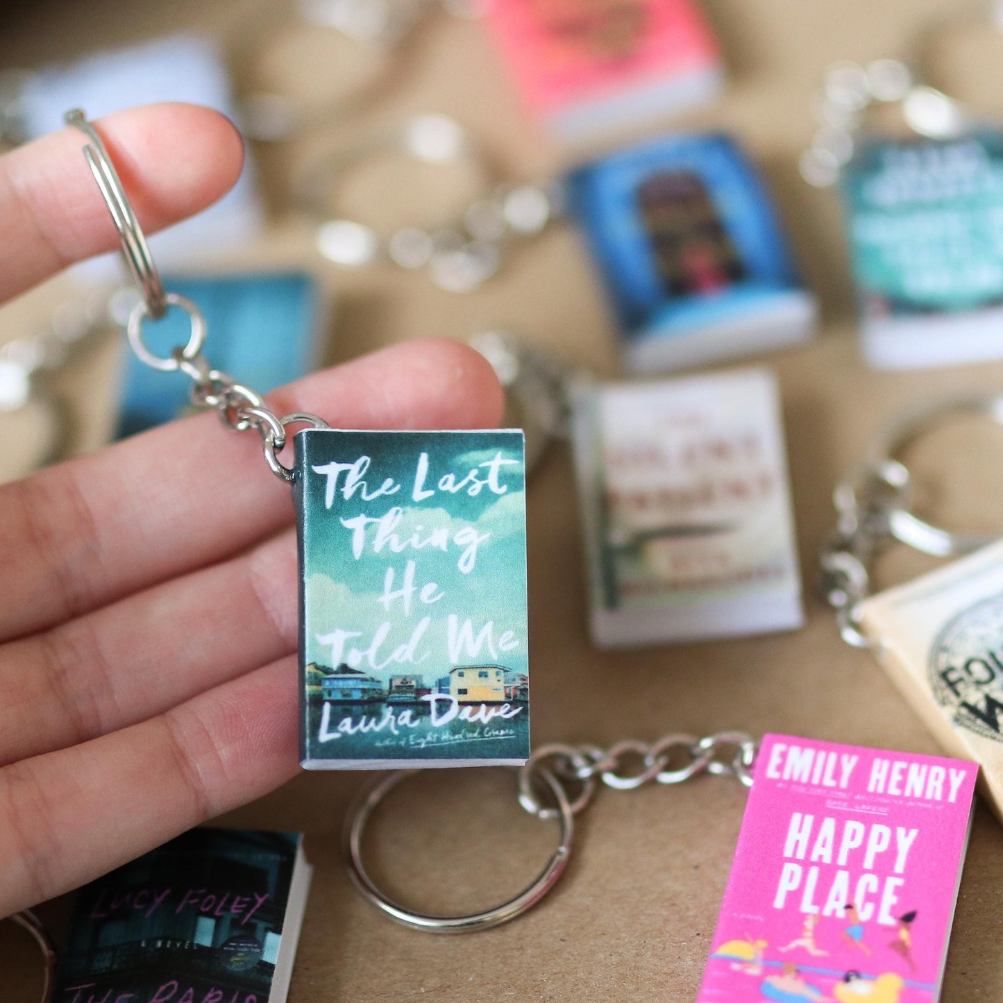 Handmade CUSTOM MINI Book Keychains | TBR jar books | Miniature, tiny books, customizable books, small novels, choose your own, keychains