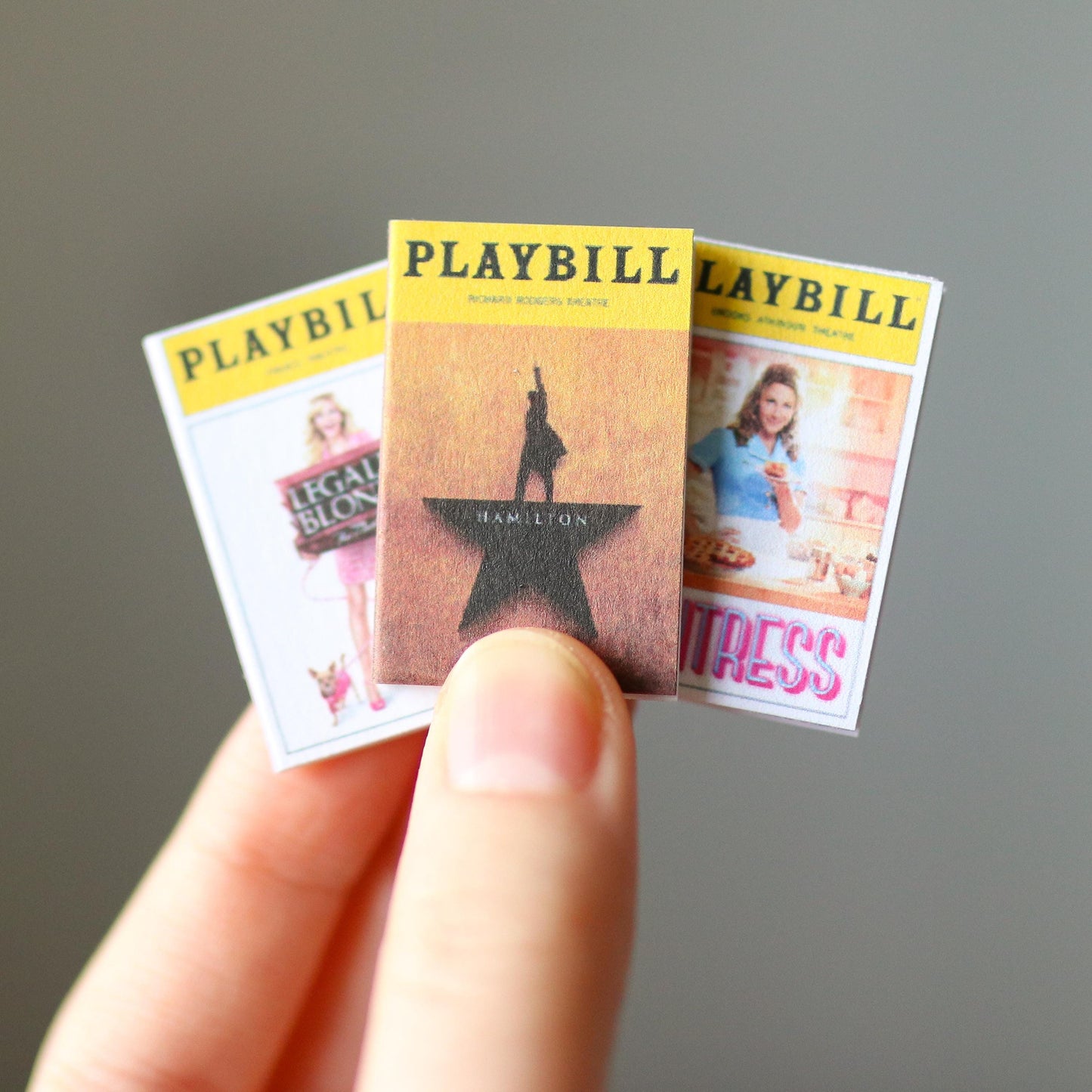 Handmade CUSTOM MINI Playbills | broadway, theatre, Miniature, tiny books, customizable, small dollhouse, choose your own,