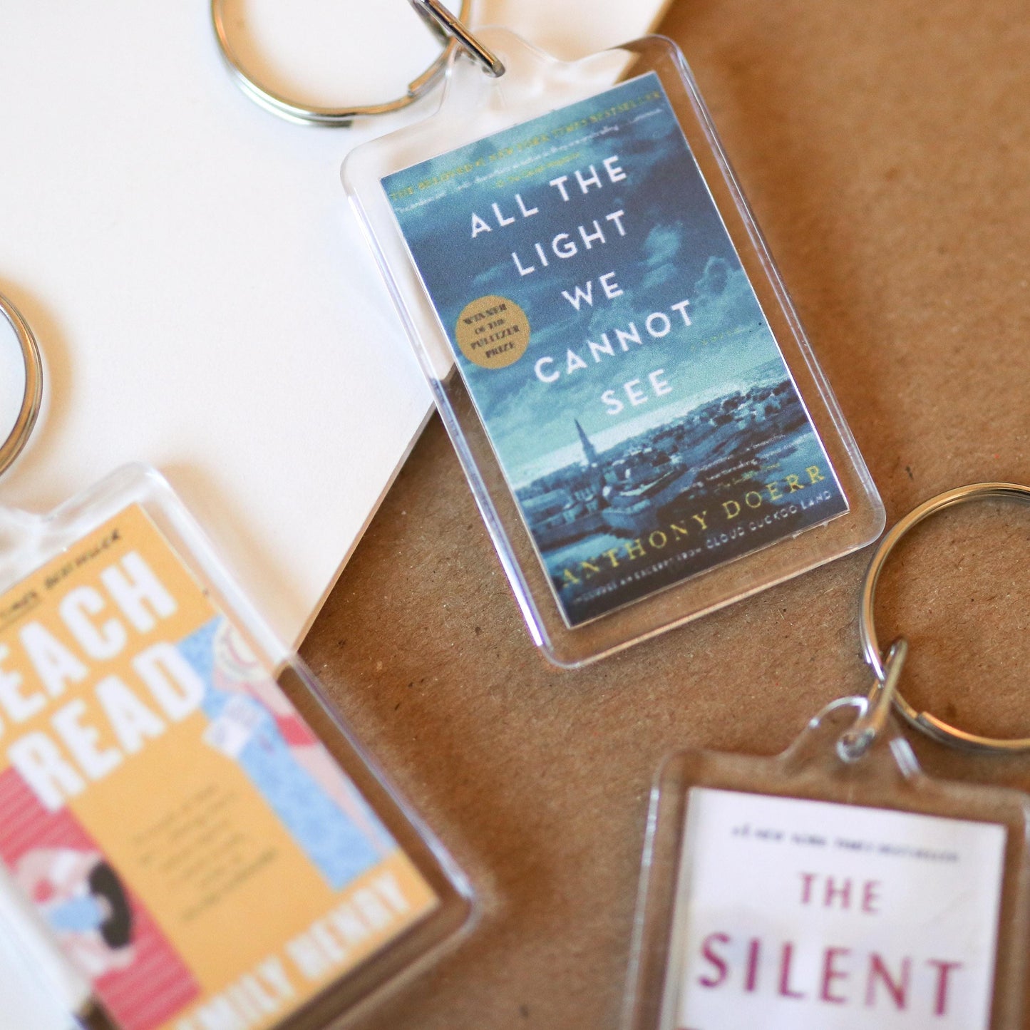CUSTOM Mini Book Keychains | reading tracker, tiny book stickers, customizable books, book lover gift, small novels, choose your own