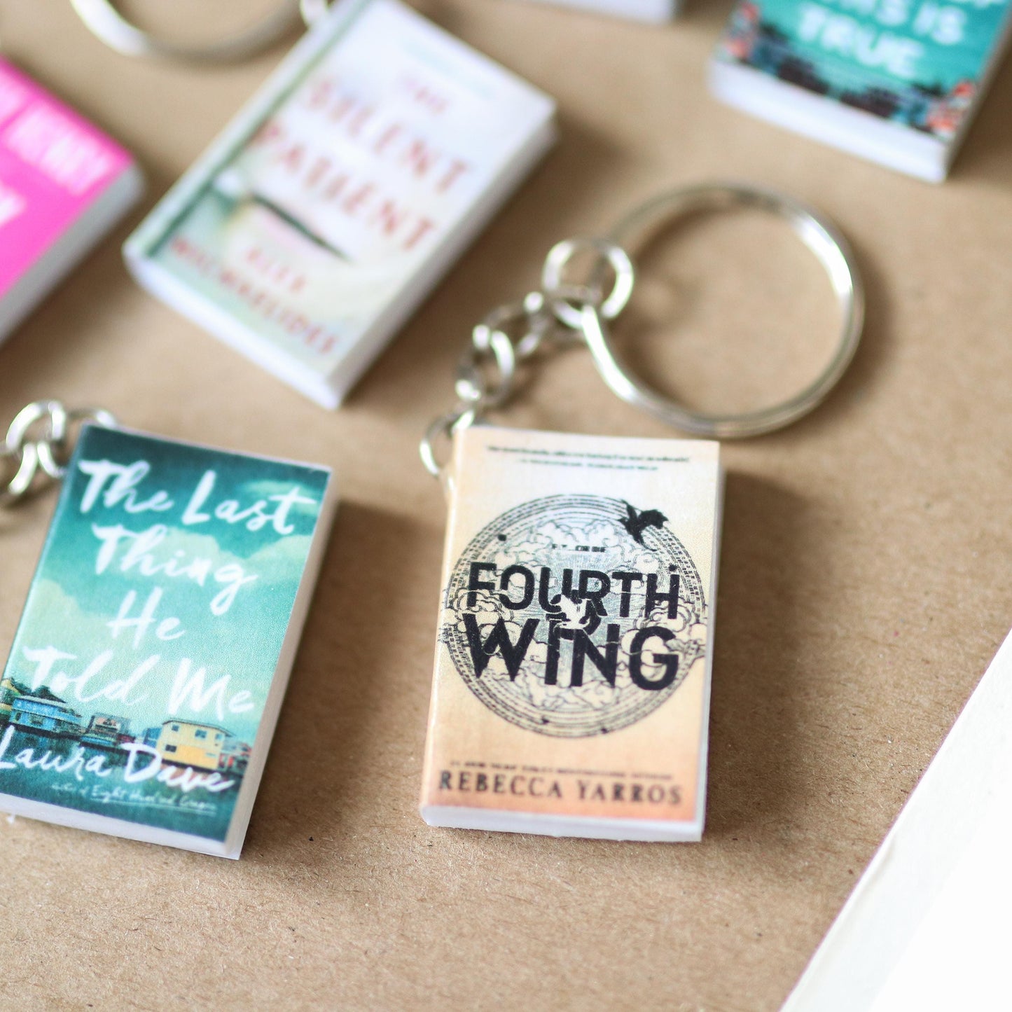 Handmade CUSTOM MINI Book Keychains | TBR jar books | Miniature, tiny books, customizable books, small novels, choose your own, keychains