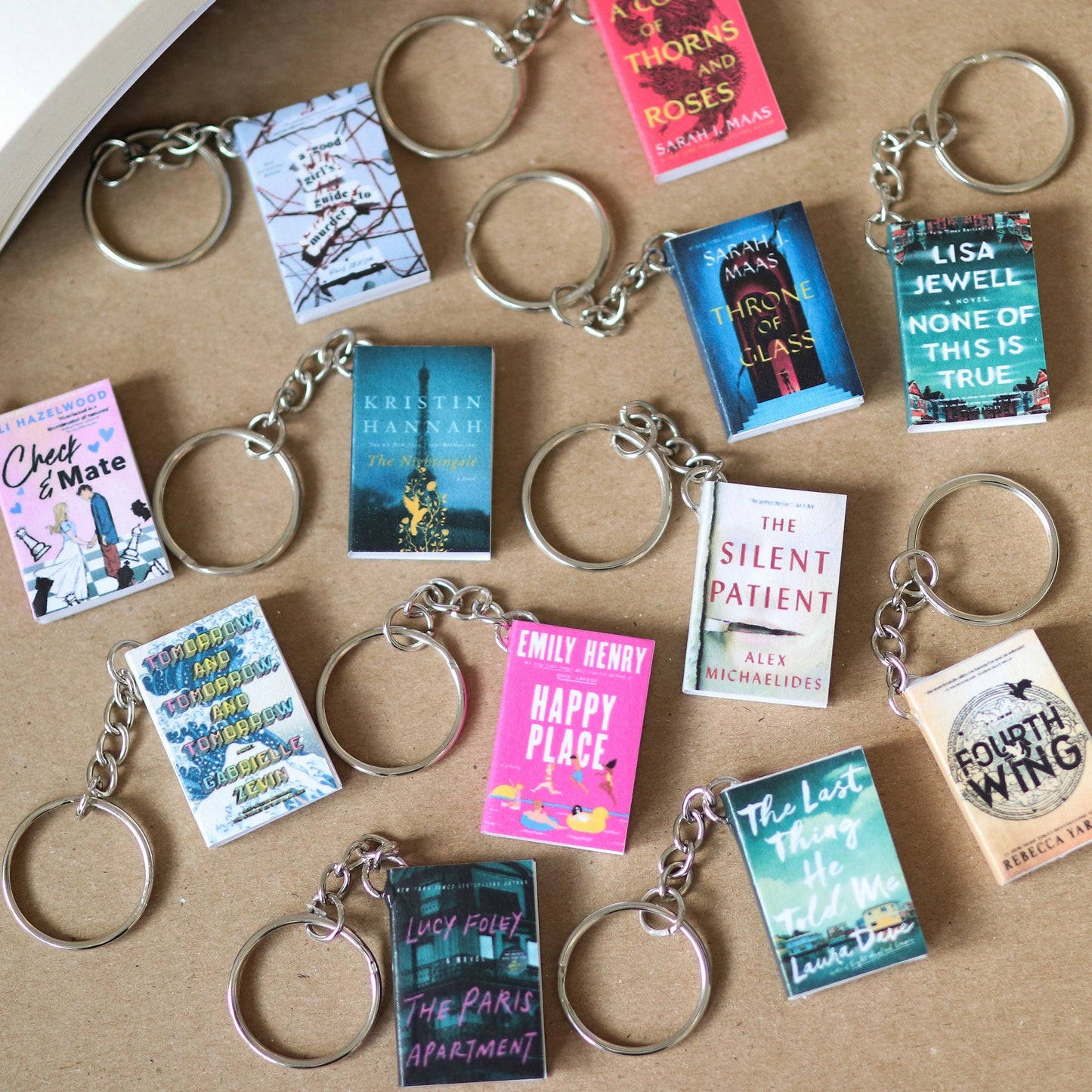Handmade CUSTOM MINI Book Keychains | TBR jar books | Miniature, tiny books, customizable books, small novels, choose your own, keychains
