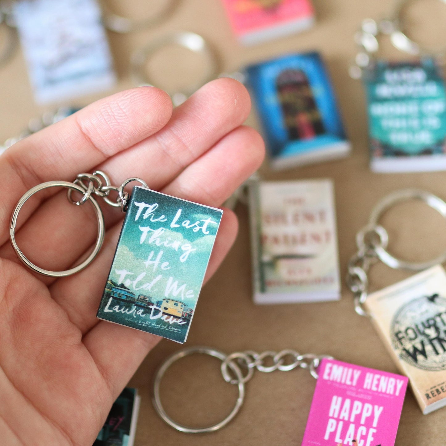 Handmade CUSTOM MINI Book Keychains | TBR jar books | Miniature, tiny books, customizable books, small novels, choose your own, keychains