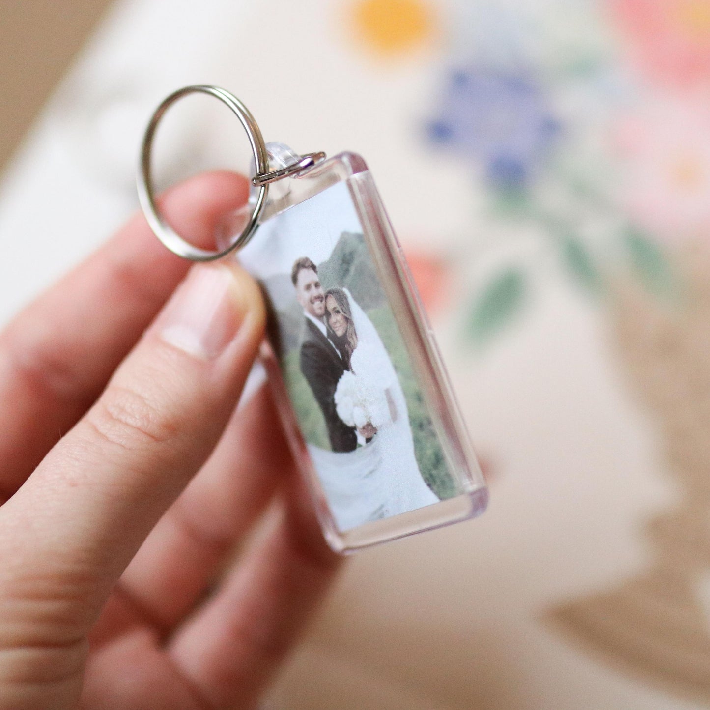 CUSTOM Wedding Photo Keychains | wedding, anniversary gift, cute, mrs mr, bridal gift, couple, custom gift idea, choose your own, photo gift