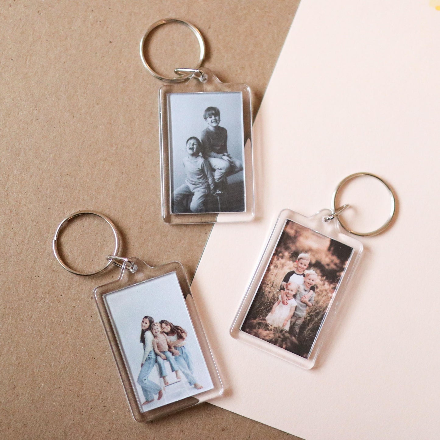 CUSTOM Kids' Photo Keychains | sentimental, nostalgic, keepsake cute, custom gift idea, choose your own, photo gift, mom, mothers day, dad