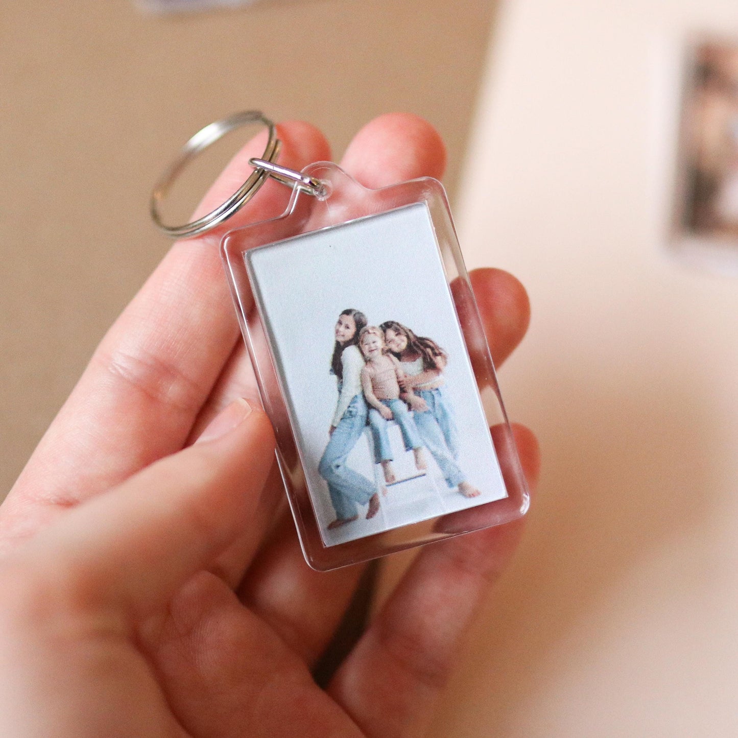 CUSTOM Kids' Photo Keychains | sentimental, nostalgic, keepsake cute, custom gift idea, choose your own, photo gift, mom, mothers day, dad