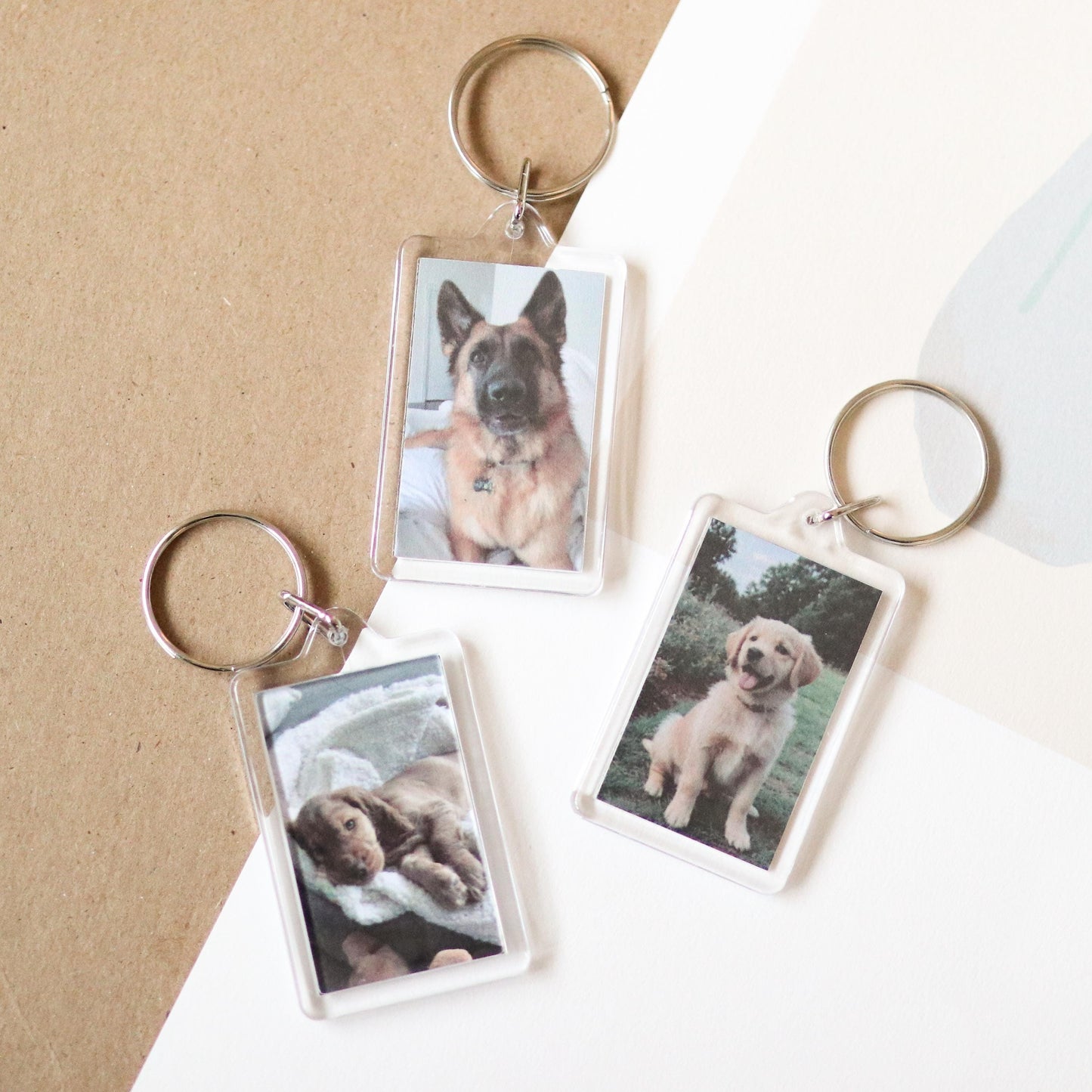 CUSTOM Pet Photo Keychains | cute, pet, dog lover, cat lover, custom gift idea, choose your own, photo gift